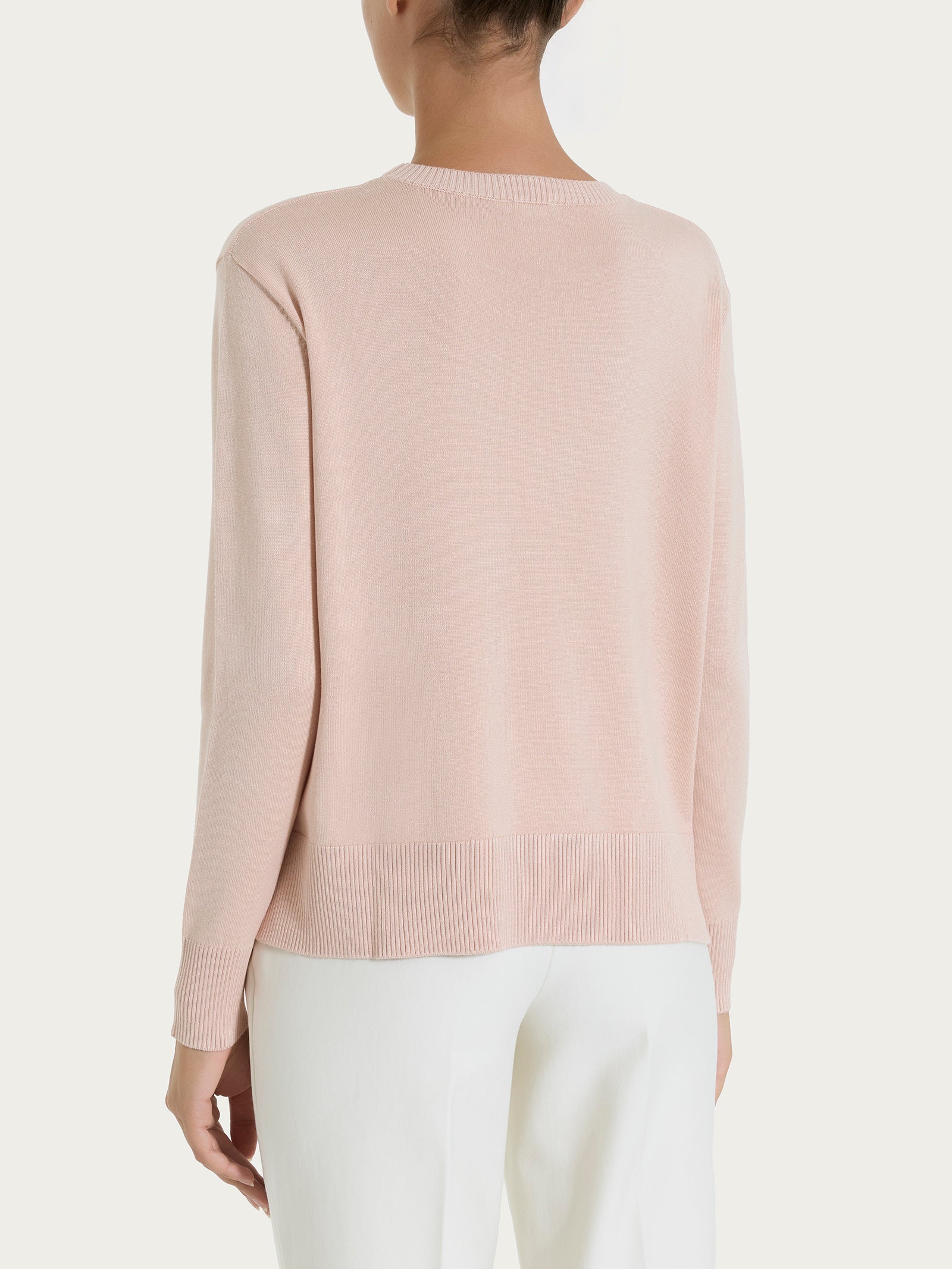 Ragno Four Seasons maglia girocollo viscosa Cameo Rose