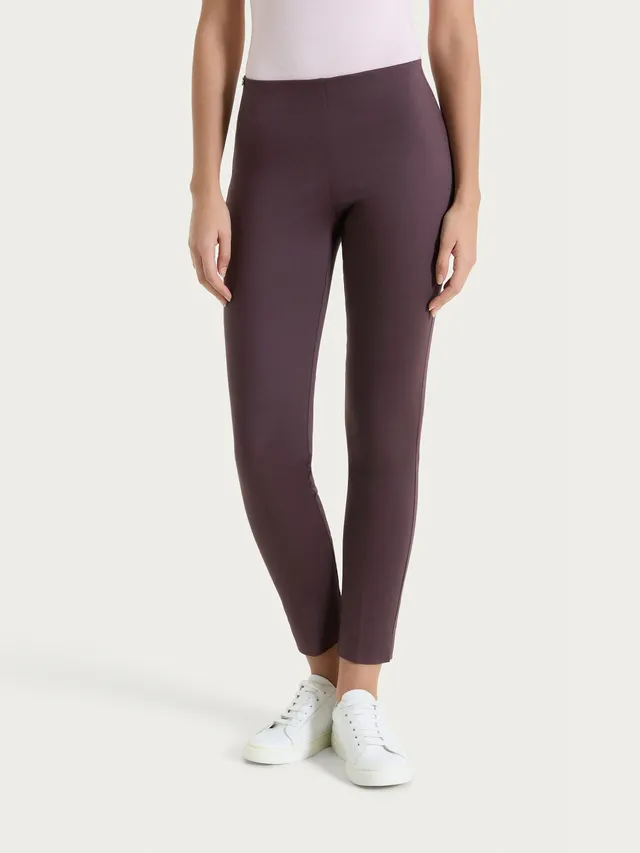 Ragno Satin Power Pantalone Capri skinny cotone Raisin