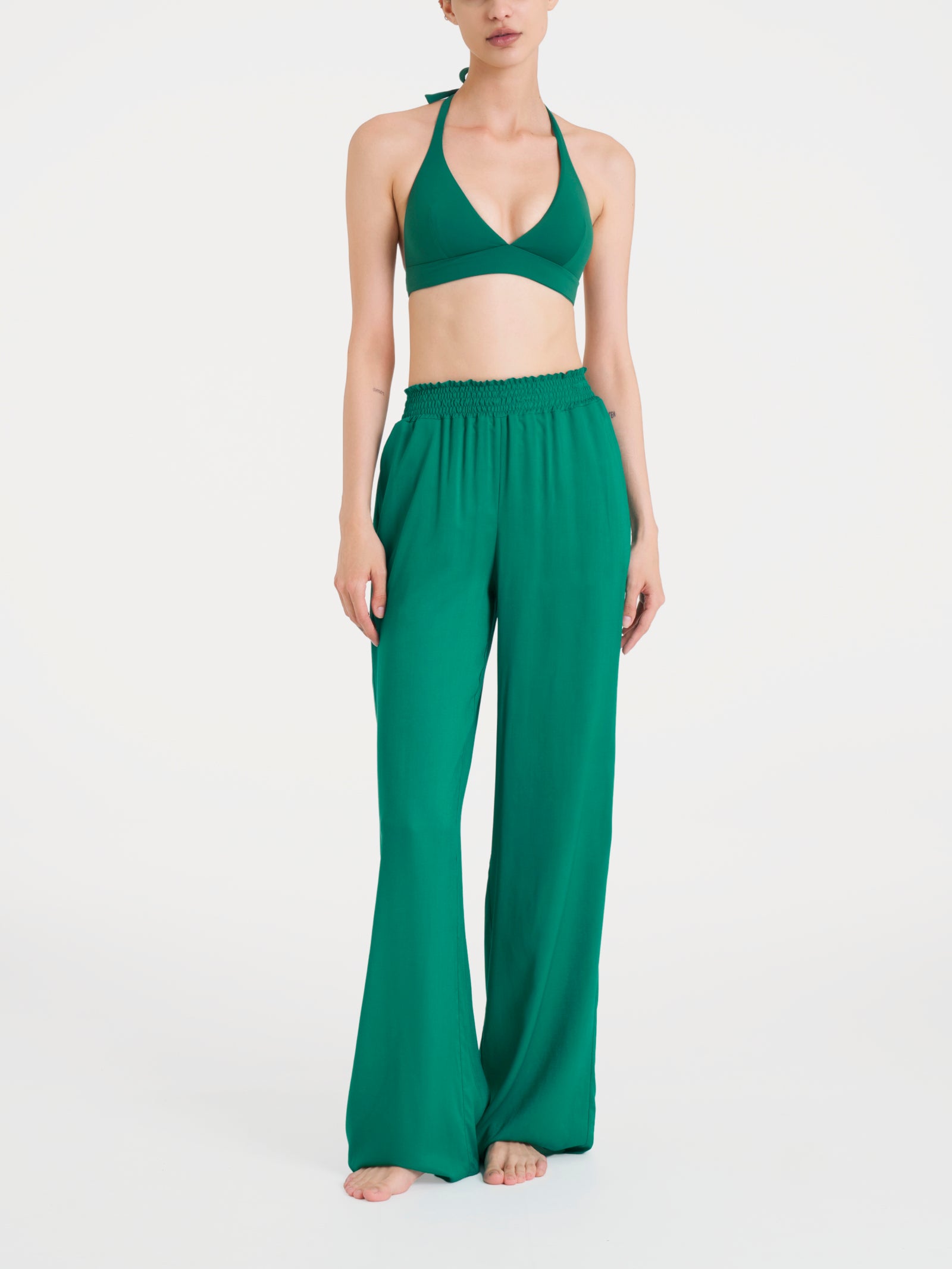 Ragno EcoSeta pantalone ampio Bayou gamba larga
