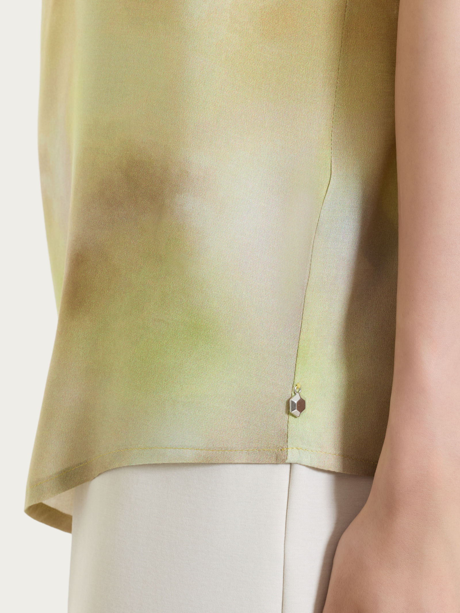 Ragno EcoSeta blusa manica corta khaki
