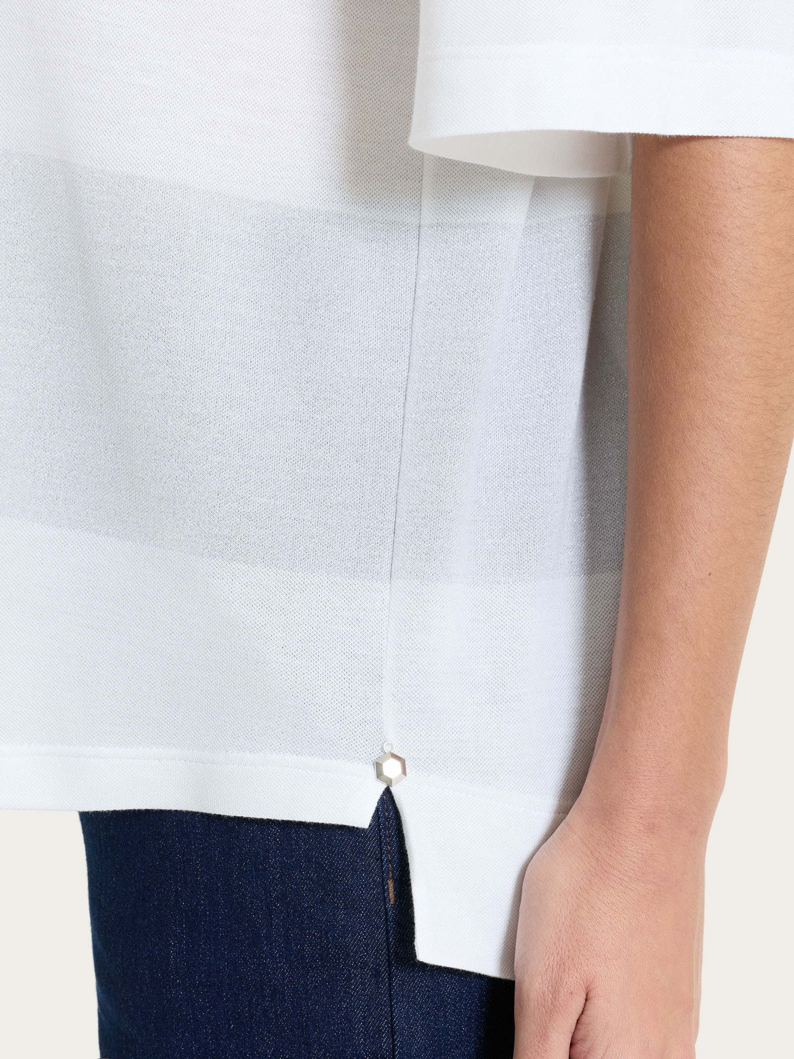 Ragno Summer Light maglietta girocollo Fant.Bianco righe lurex