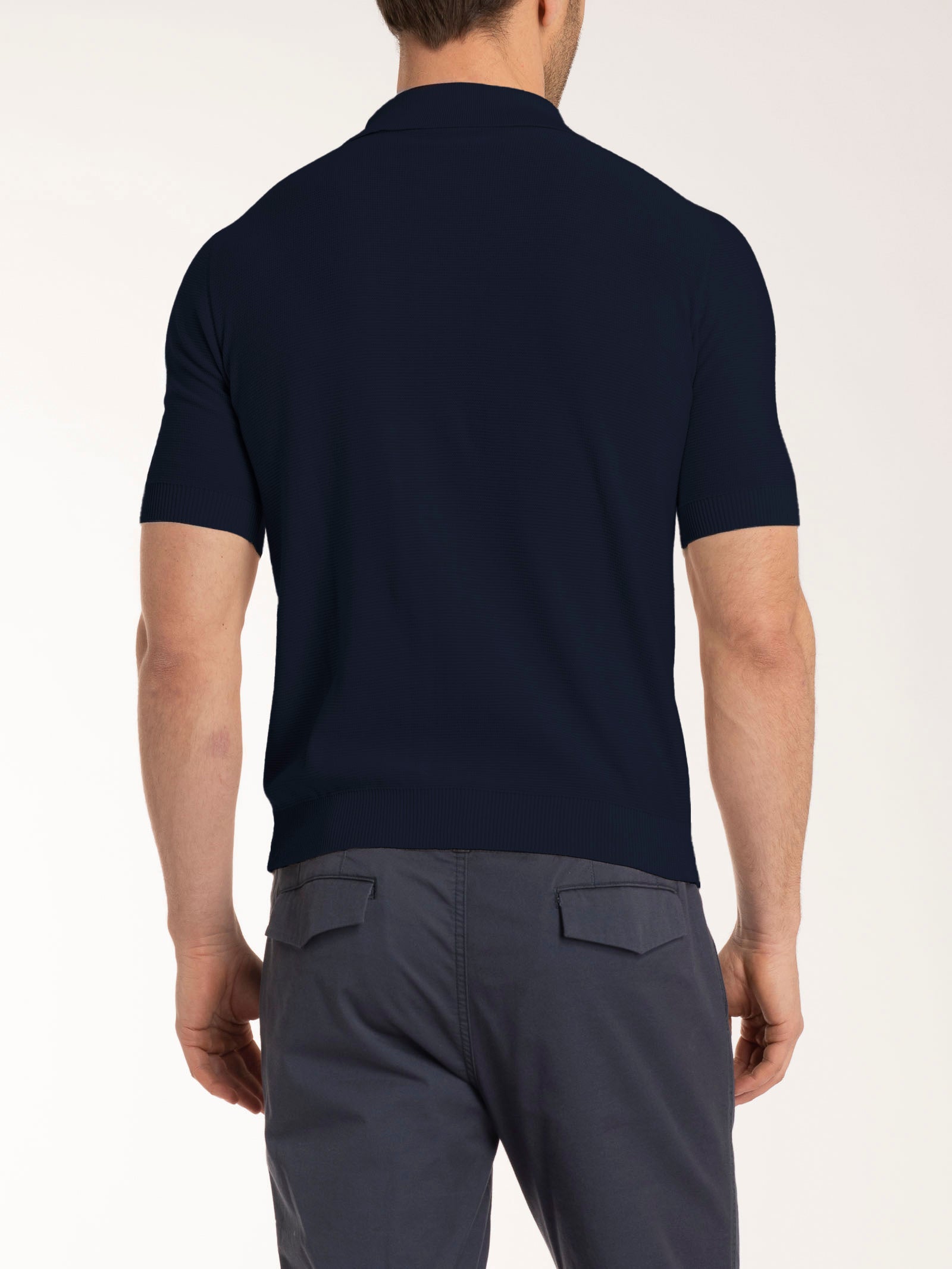 Ragno Puro Cotone polo uomo Outer Space manica corta