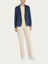 Ragno Eco Suede Blazer Due Bottoni giacca Bleu camoscio