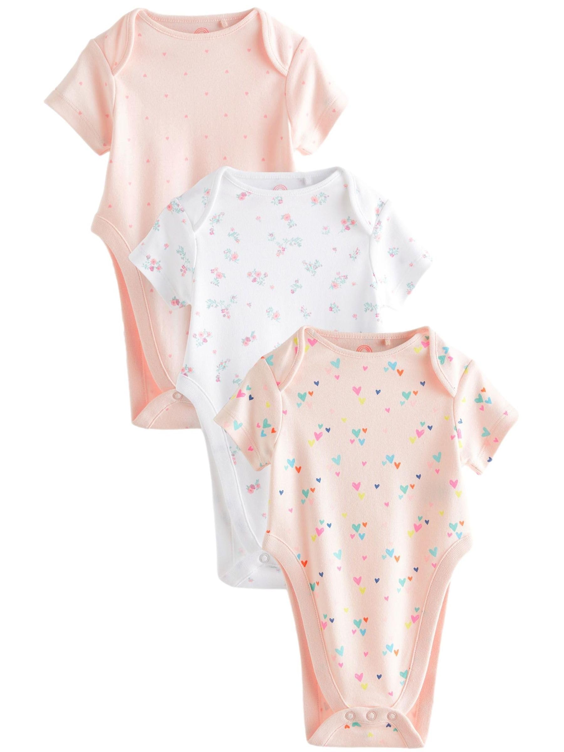 Next Body Manica Corta Neonata 3 Pezzi 74-80 Cotone