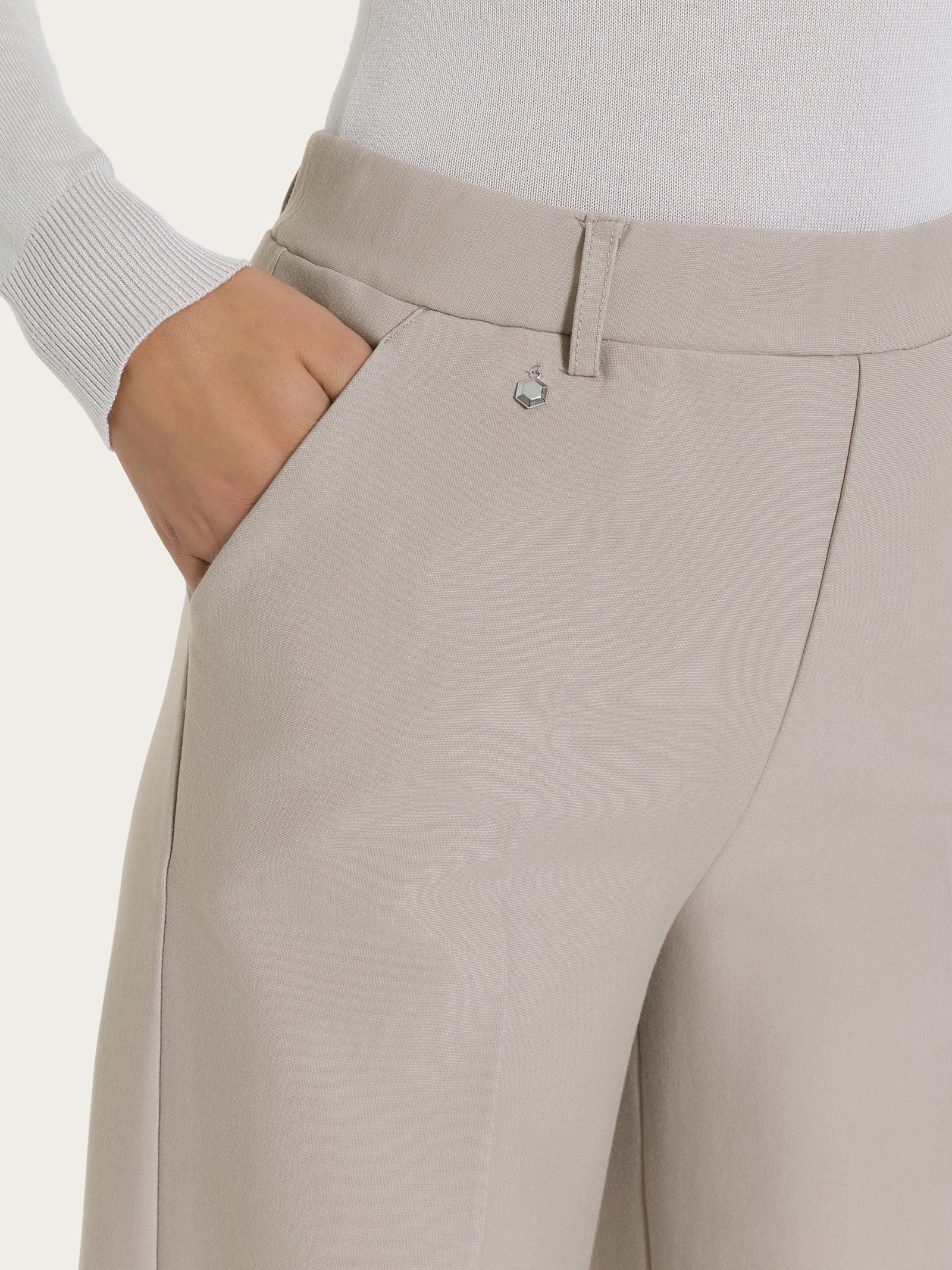 Ragno Compact pantalone palazzo String wide leg elasticizzato