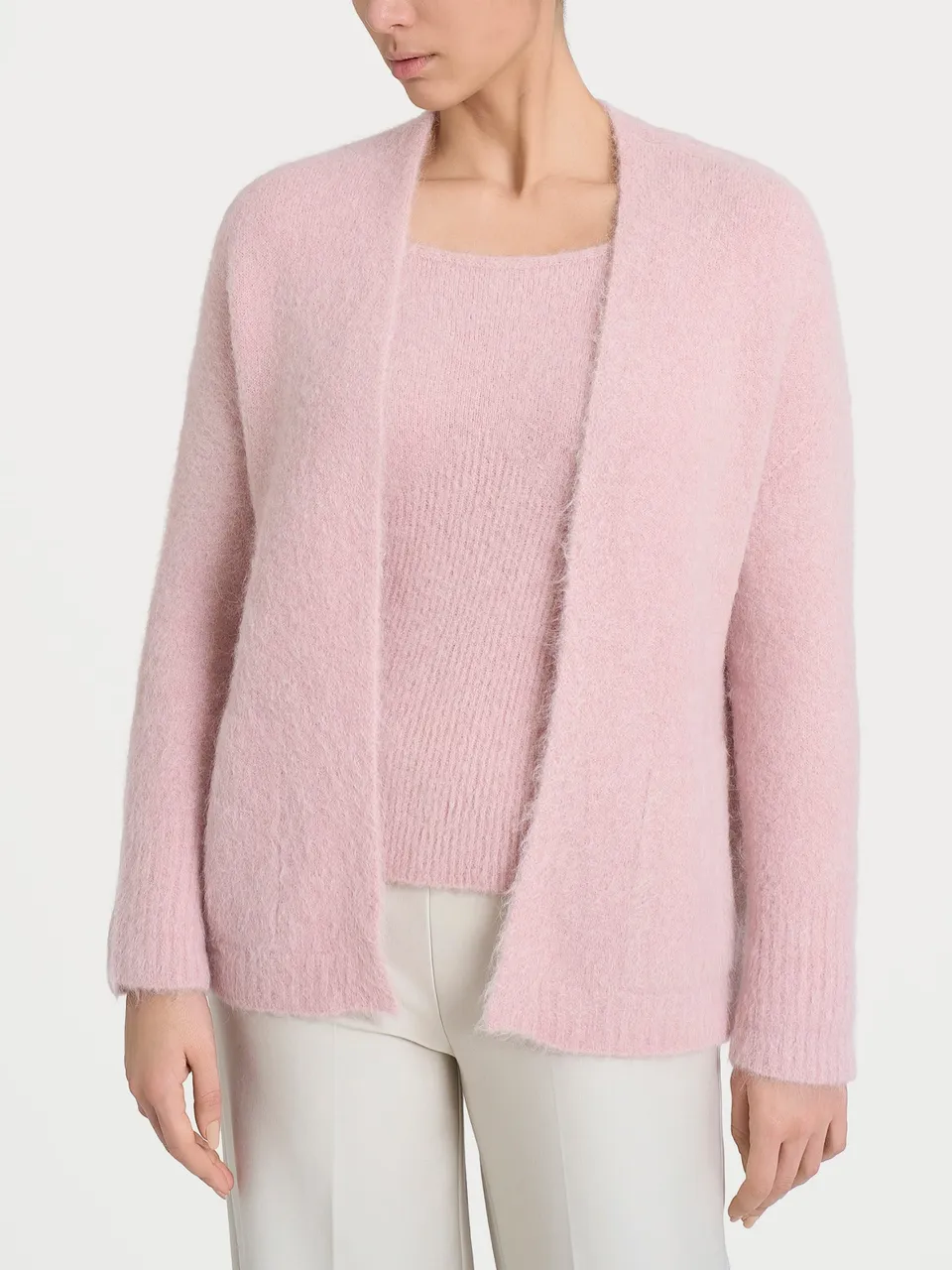 Ragno Merino Soft Cardigan Misto Alpaca cardigan Cameo Rose