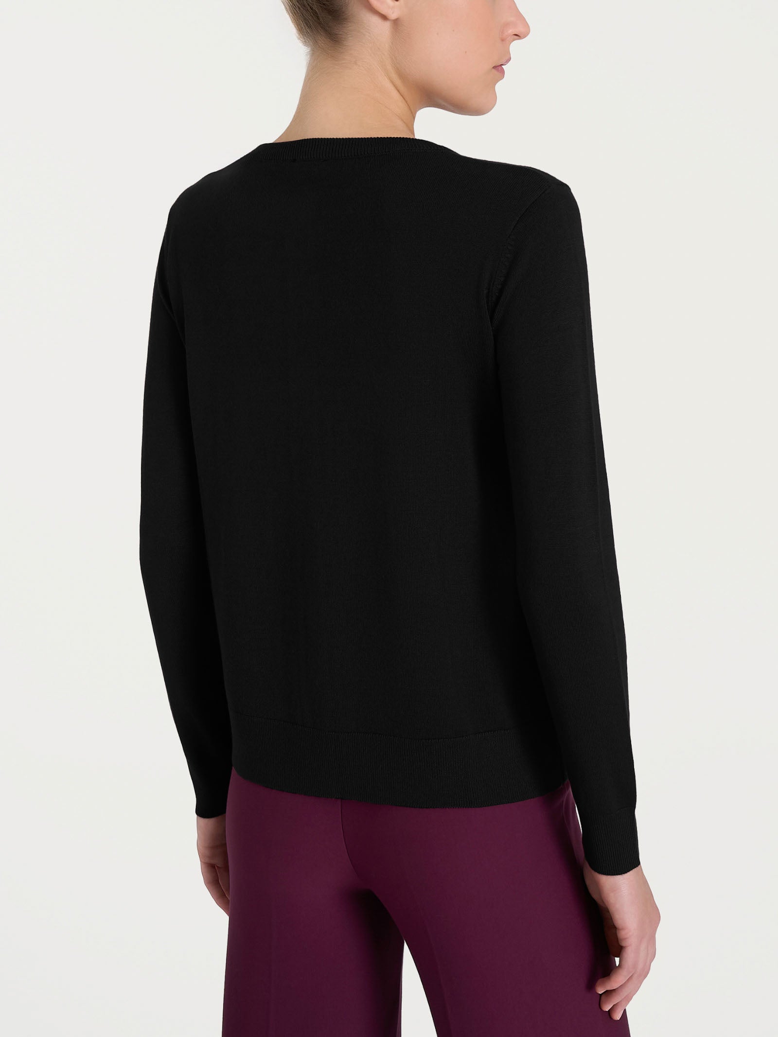 Ragno Four Seasons cardigan bottoni Nero misto viscosa
