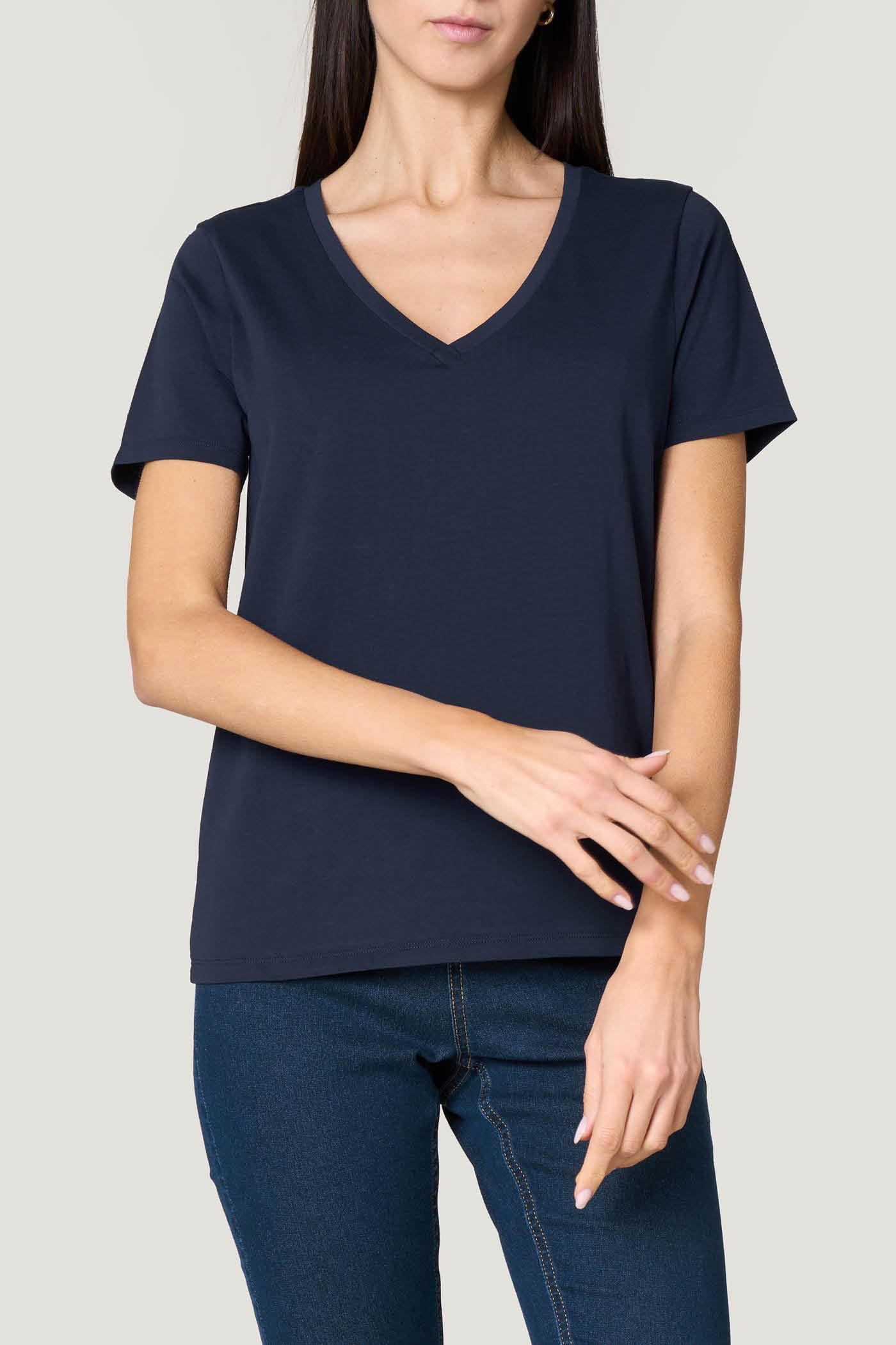 Goldenpoint T-shirt scollo a V cotone maniche corte