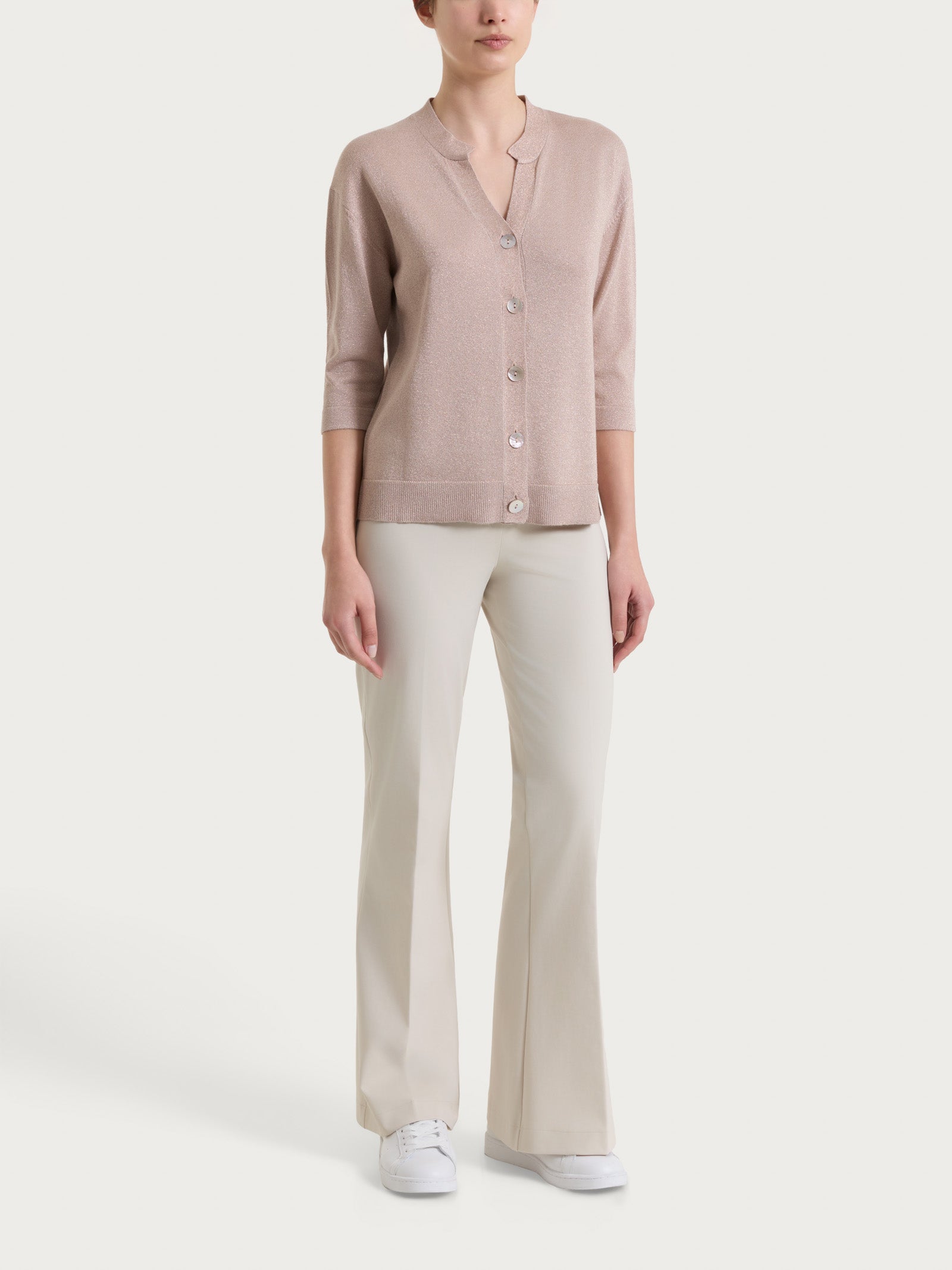 Ragno Summertime Lurex cardigan donna rosa Sphinx