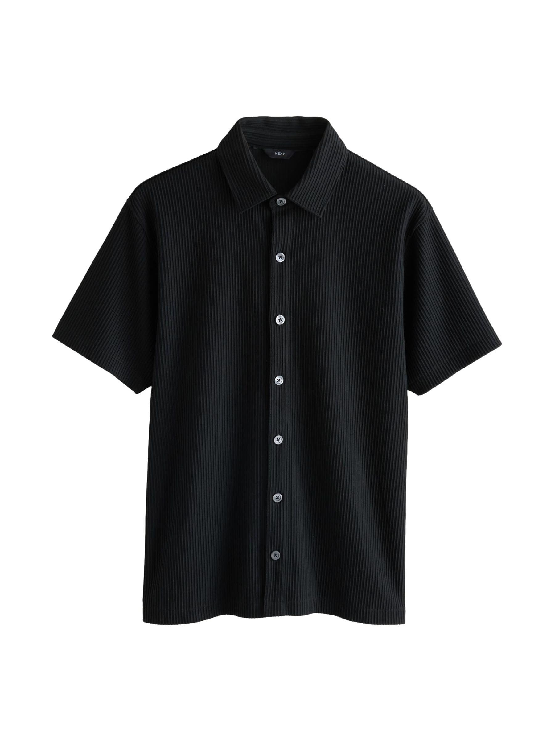 Next N. Premium camicia jersey uomo maniche corte testurizzata