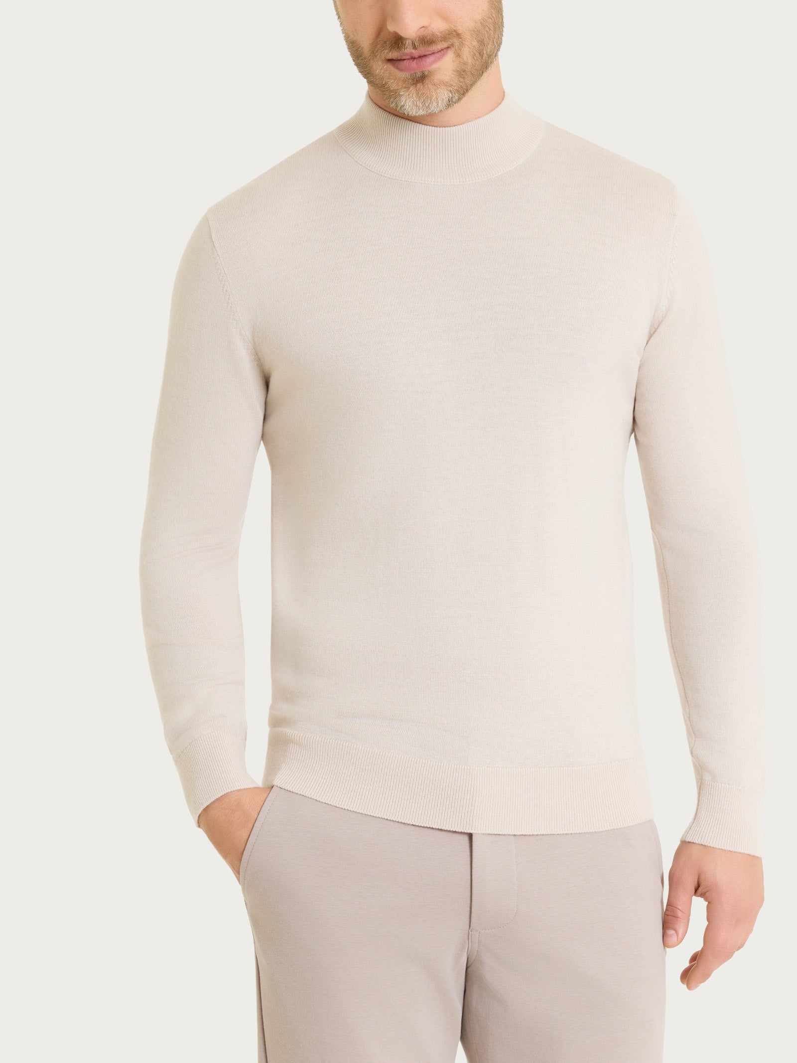 Ragno Merino Soft Lupetto Champignon Maglia Uomo Lana Pura