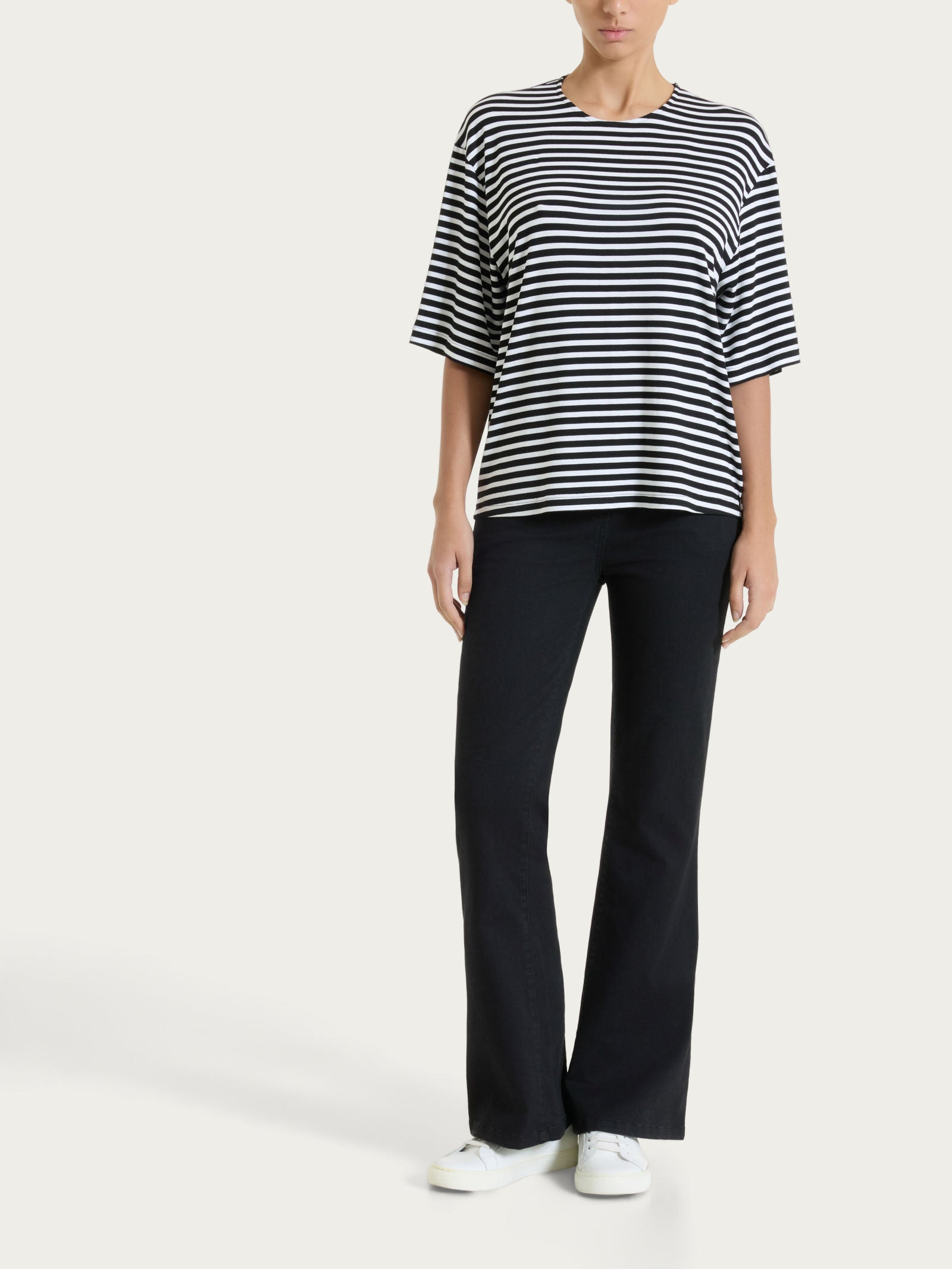 Ragno Super Denim Jeans Flare Scampanato Nero con Tasche