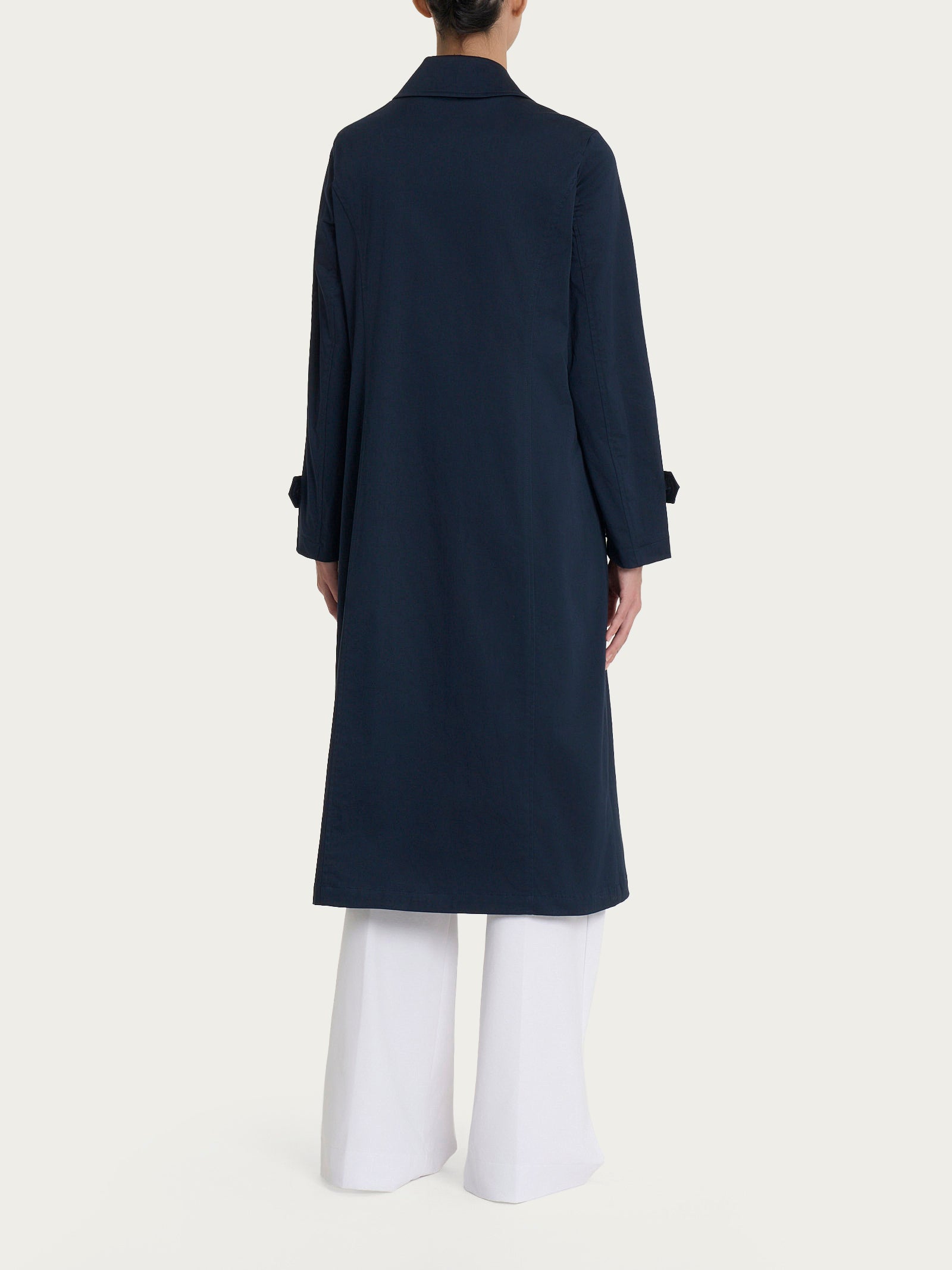 Ragno Satin Power trench lungo donna blu idrorepellente