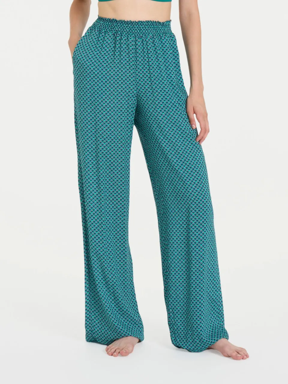 Ragno Beachwear The Wide Leg pantalone ampio fantasia Bayou