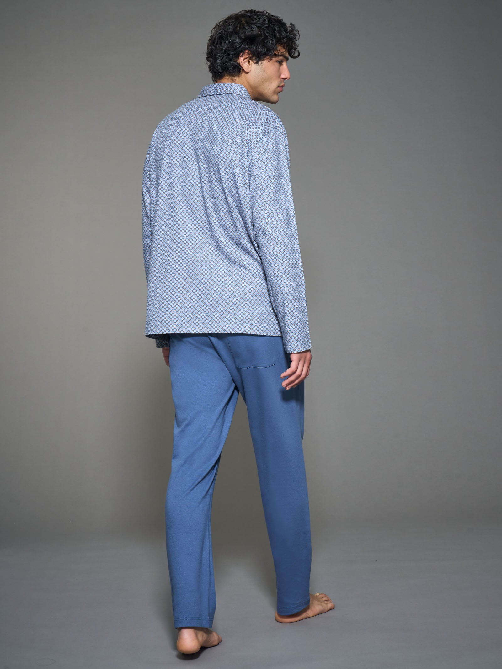 Ragno Jersey Cotone Pigiama Lungo Aperto Tempest 100% cotone