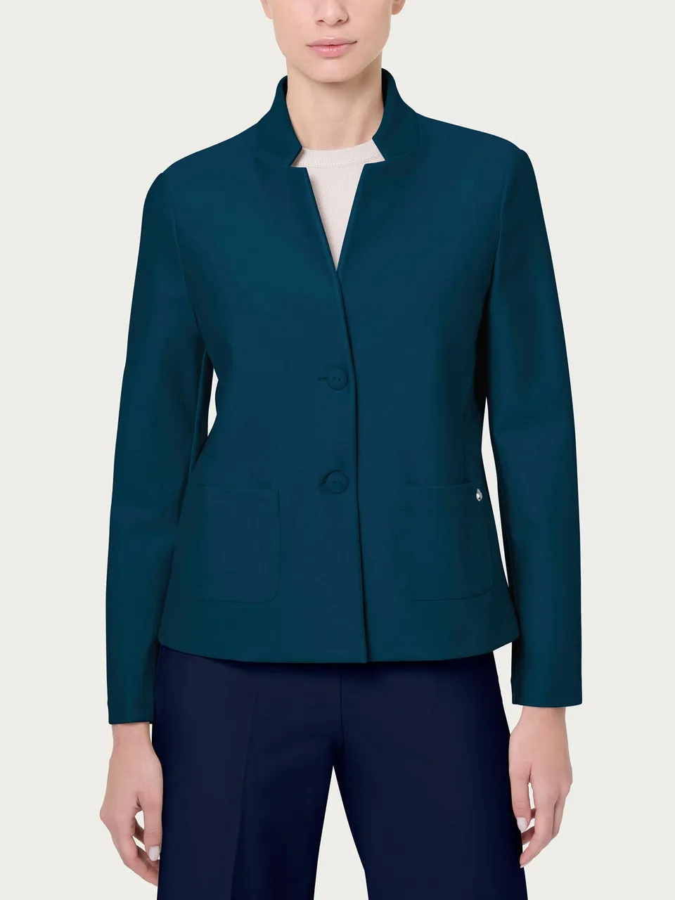 Ragno Compact Blazer corto blu reflecting pond