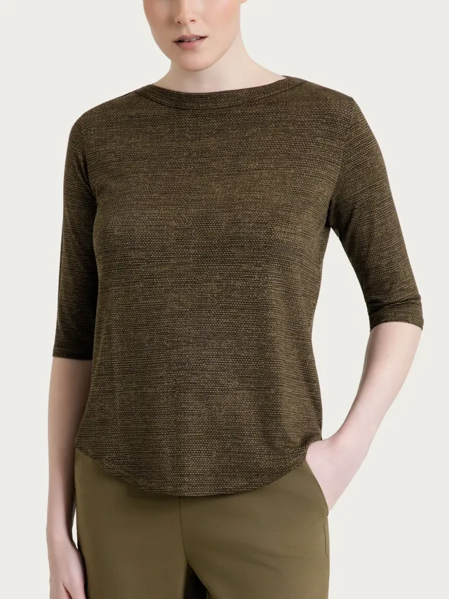 Ragno Viscosa Summer Maglietta Barchetta Military Olive Viscosa
