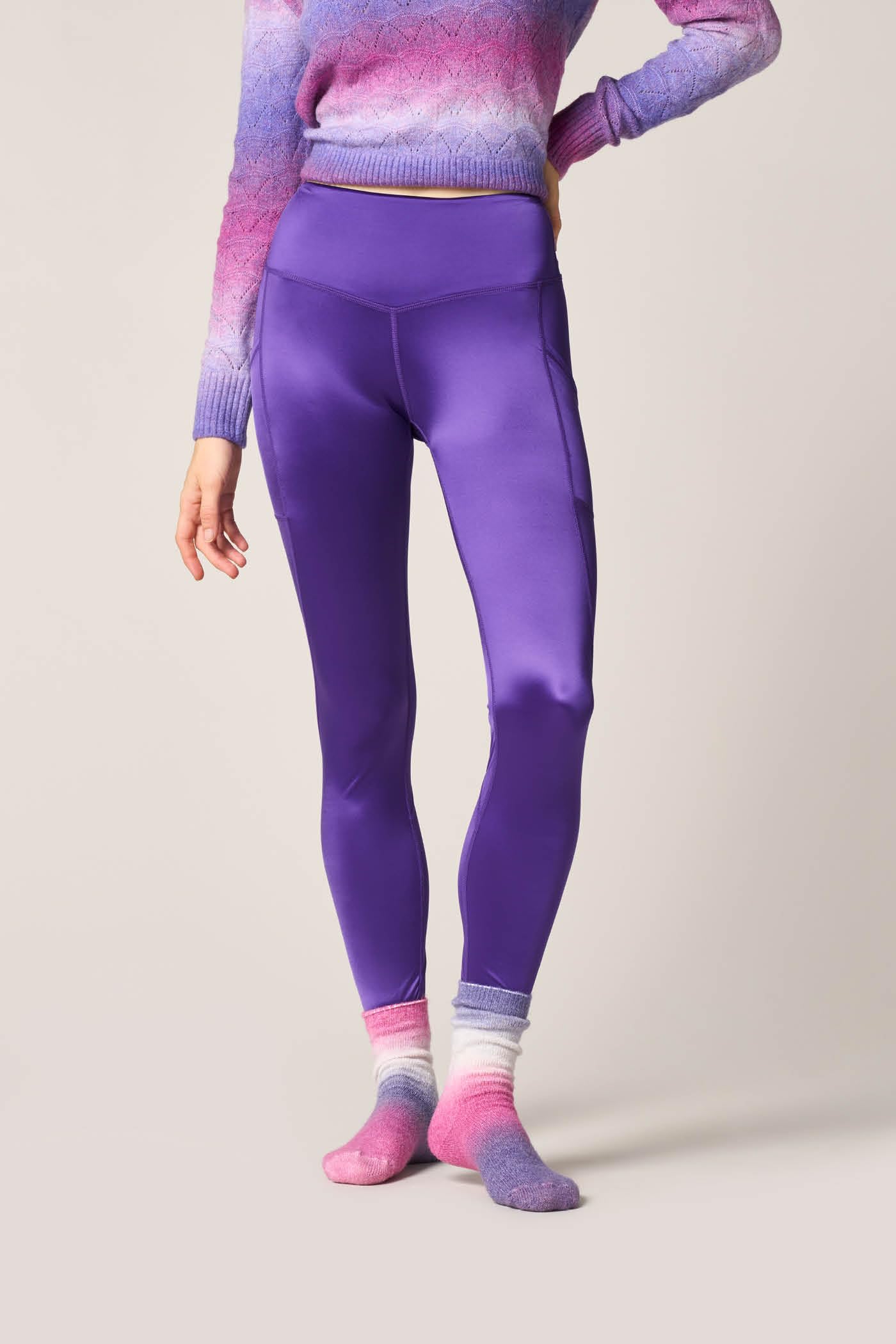 Goldenpoint Leggings Yoga Donna con Tasche Elasticizzati