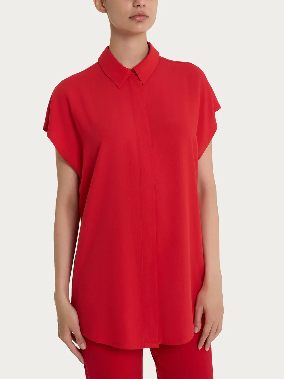 Ragno EcoSeta camicia kimono salsa manica corta