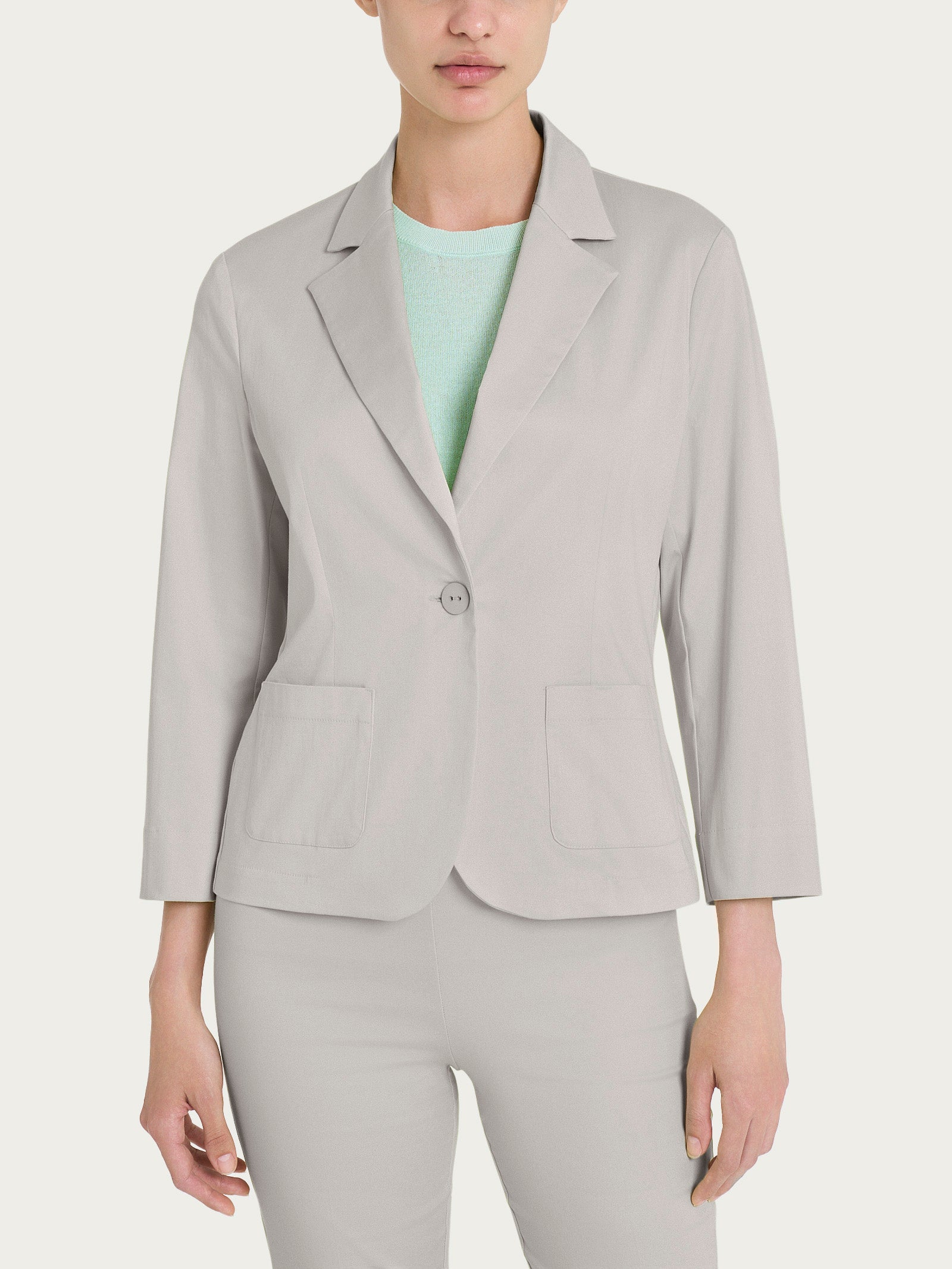 Ragno Satin Power Blazer Giacca Dawn Blue Cotone