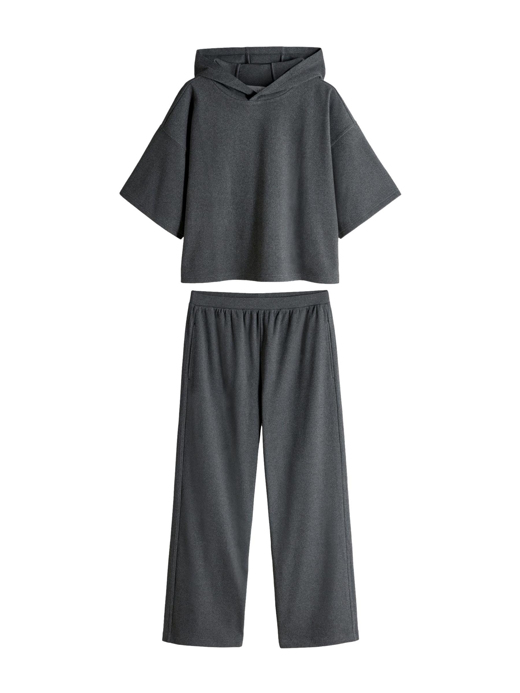 Next The Set tuta donna cappuccio coste jogging