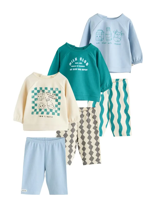 Geo Next Completo Neonato Top+Leggings 68-74 6 Pezzi