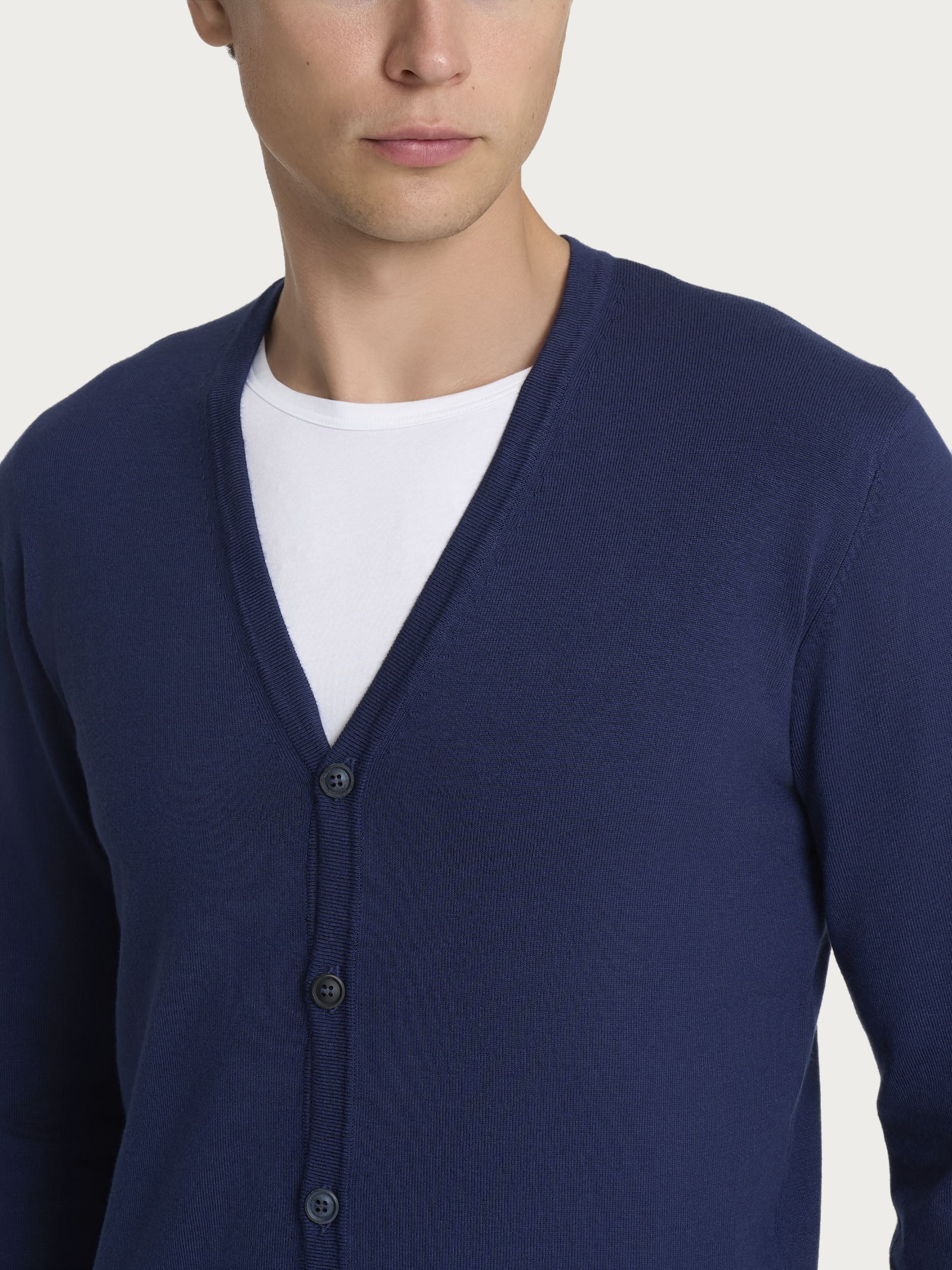 Ragno Four Seasons Cardigan Misto Viscosa Blu Set Sail