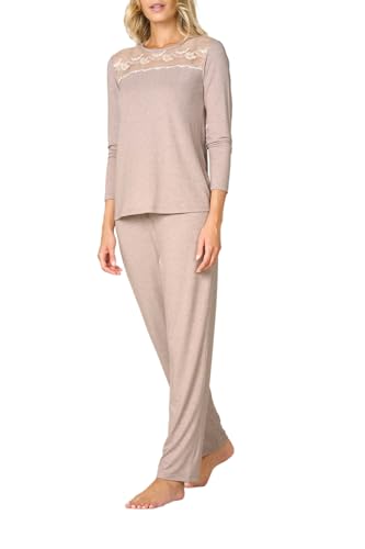 Goldenpoint Regular Pizzo pigiama lungo donna maniche lunghe