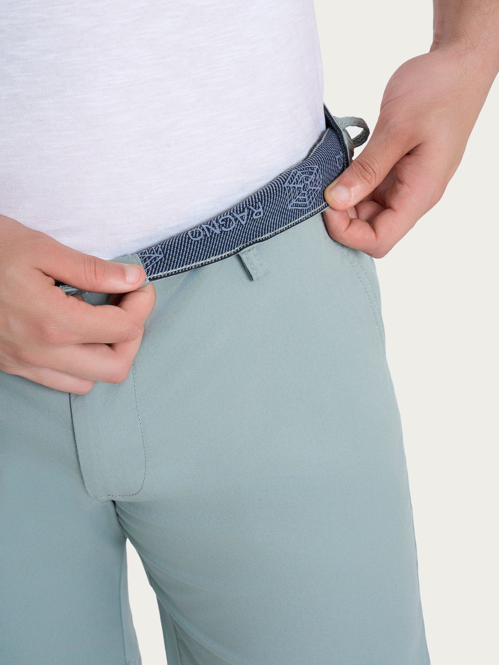 Ragno The Chino pantalone chino Iceberg Green cotone elasticizzato