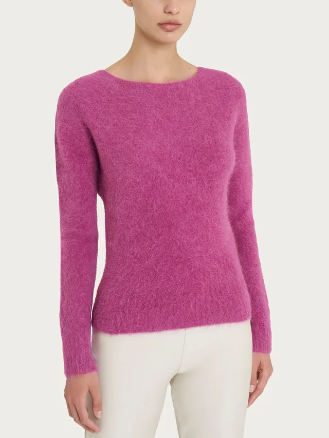 Ragno Merino Soft Maglia Girocollo Alpaca Red Violet