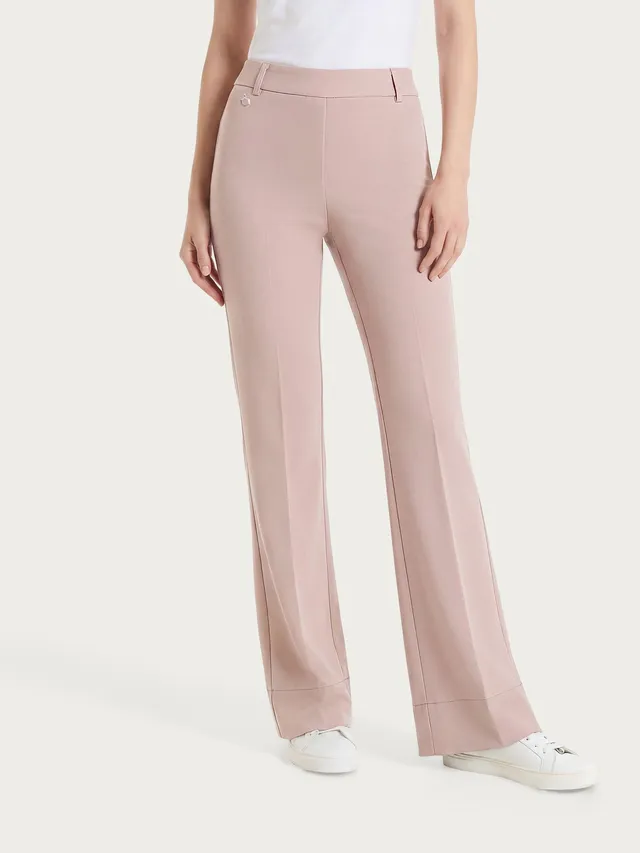 Ragno Satin Power pantalone flare con spacchi Warm Taupe