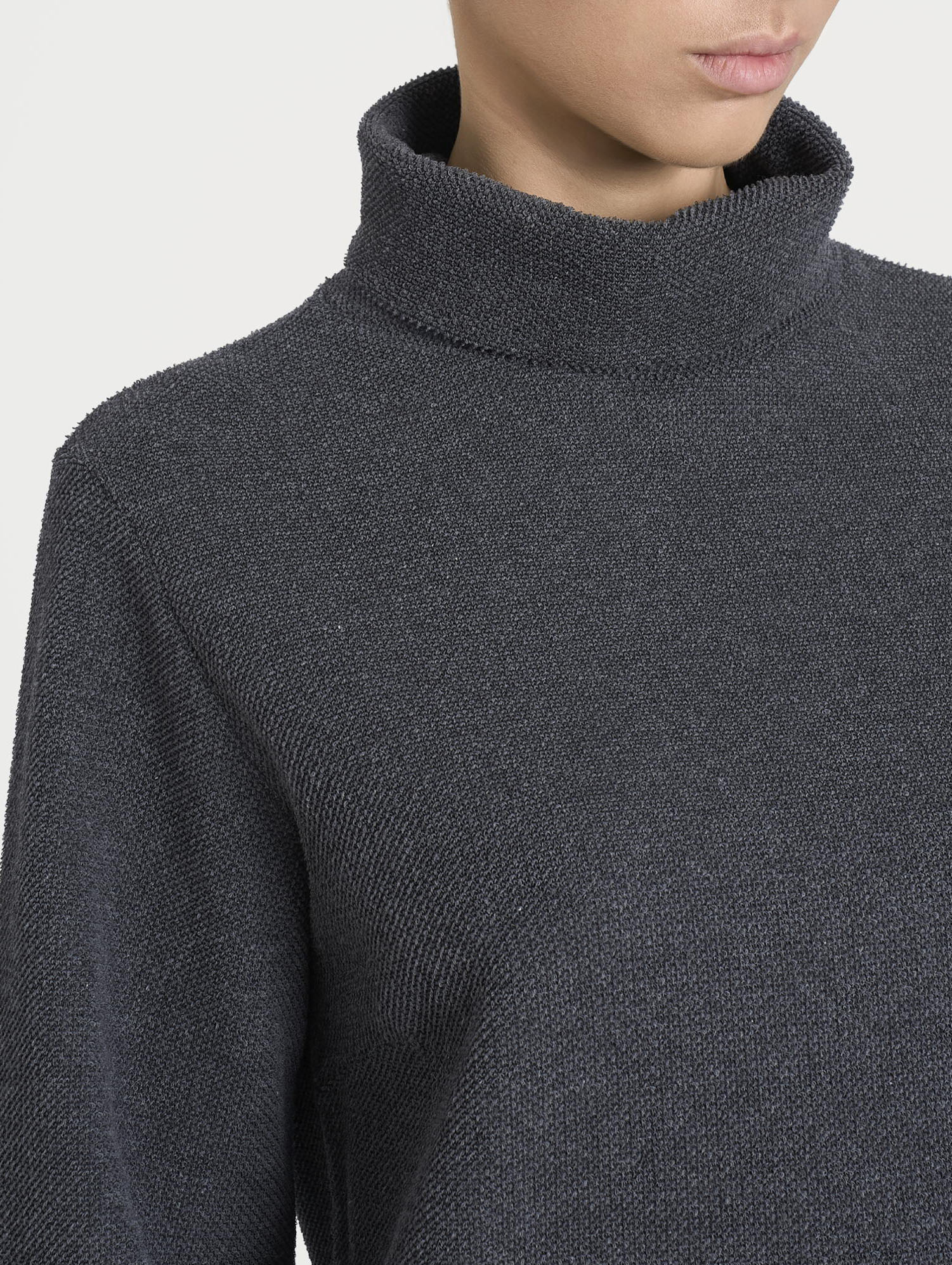 Ragno Relaxed Wardrobe Felpa Collo Ciambella Ardesia Mel. calda