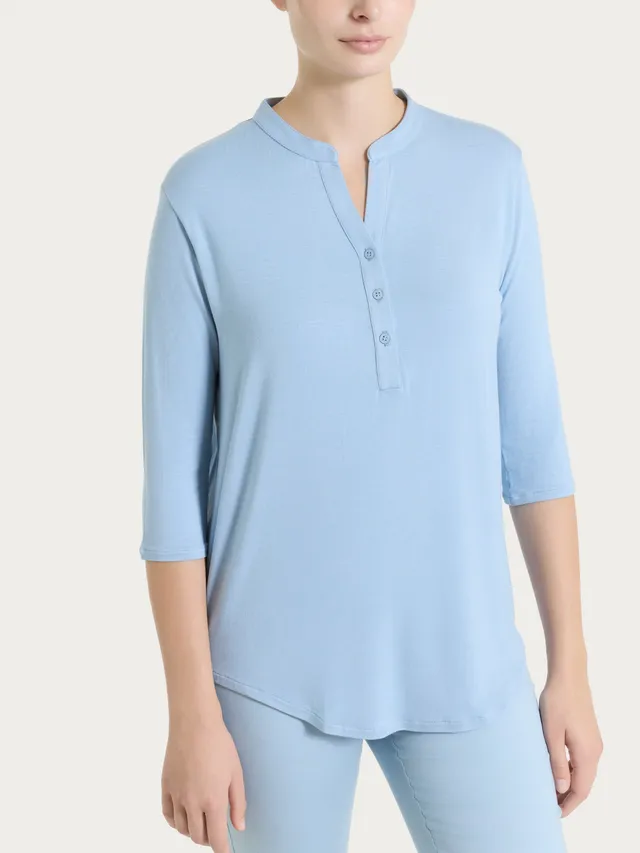 Ragno Viscosa Summer maglietta 3/4 dusty blue soft