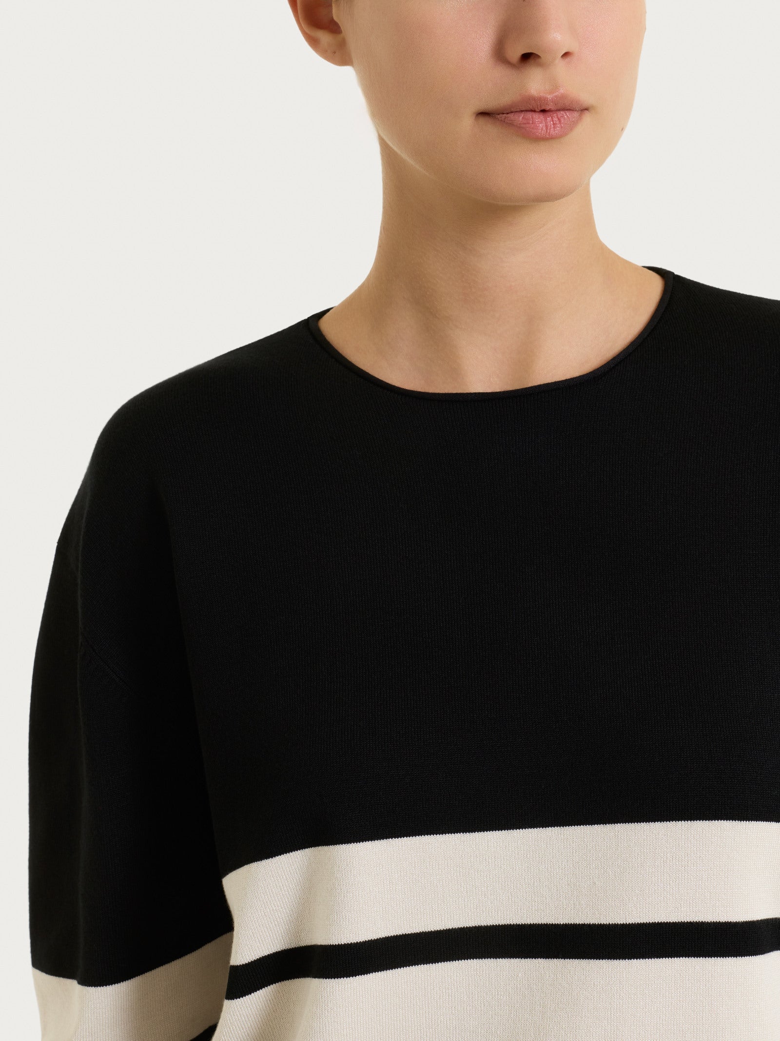Ragno Four Seasons Maglia Girocollo Righe Nero