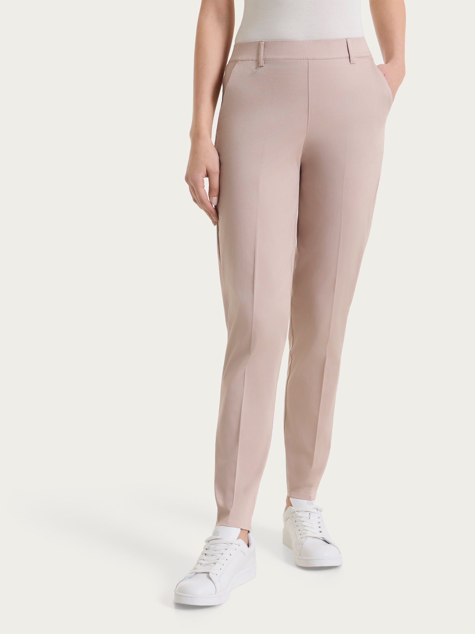 Ragno Satin Power Pantalone Chino Slim Sphinx con risvolto
