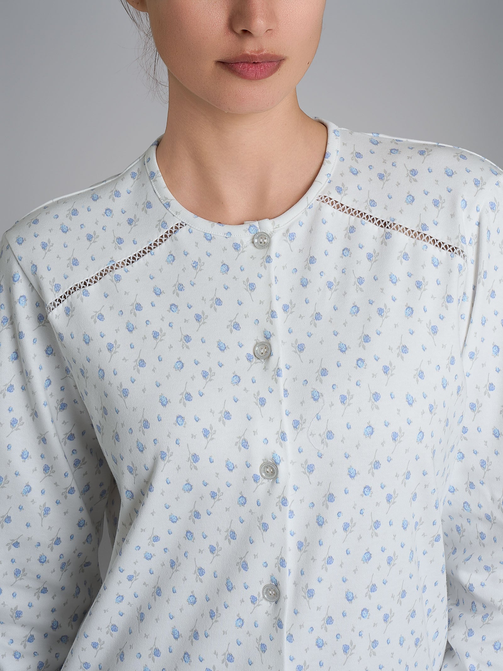 Ragno Jersey Cotone camicia notte aperta eventide interlock 56-60