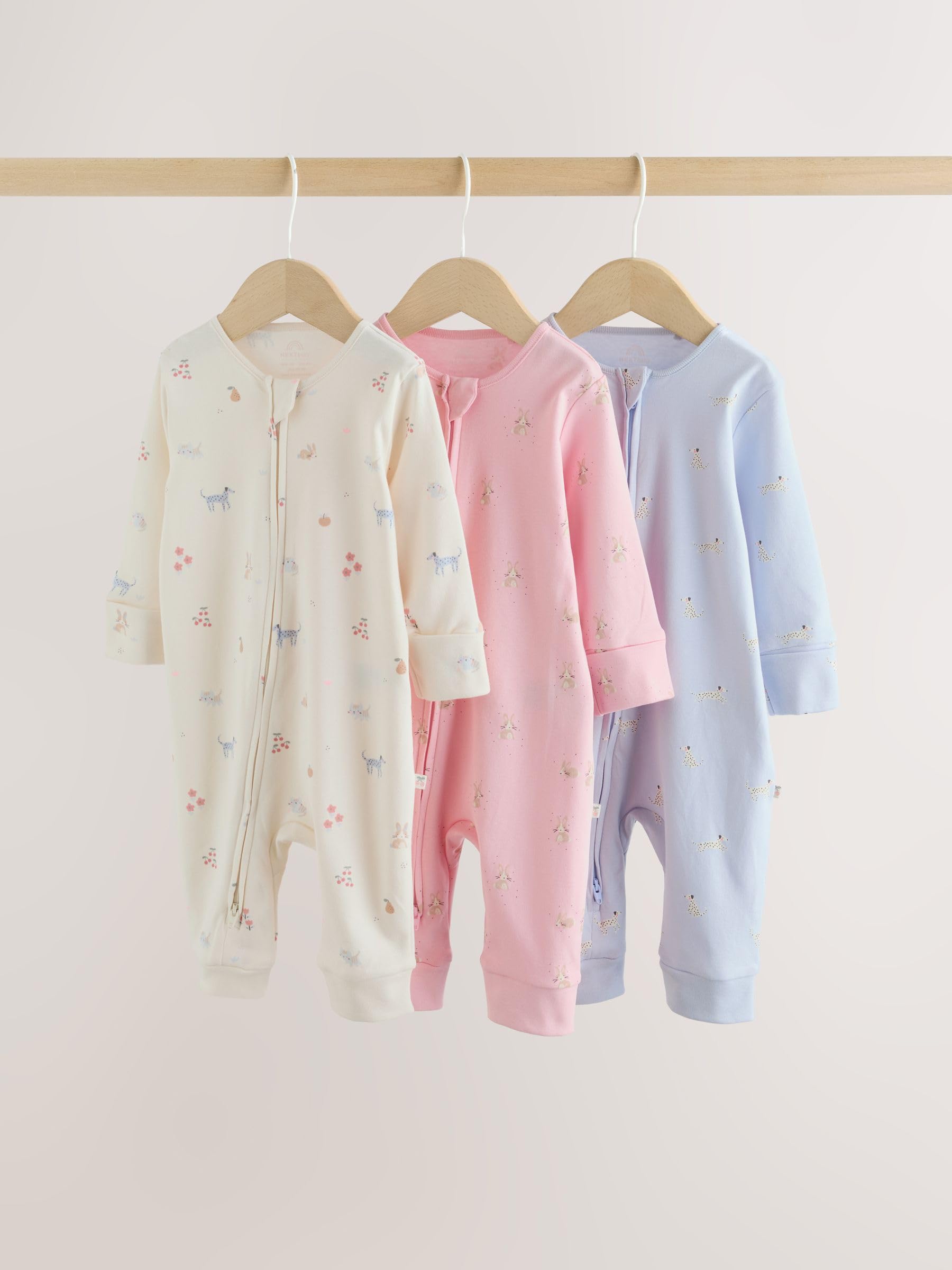 Next tutina neonata zip 68-74 3 pezzi bidirezionale
