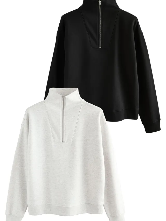 Next The Set felpa donna collo a imbuto con zip confezione 2 pz