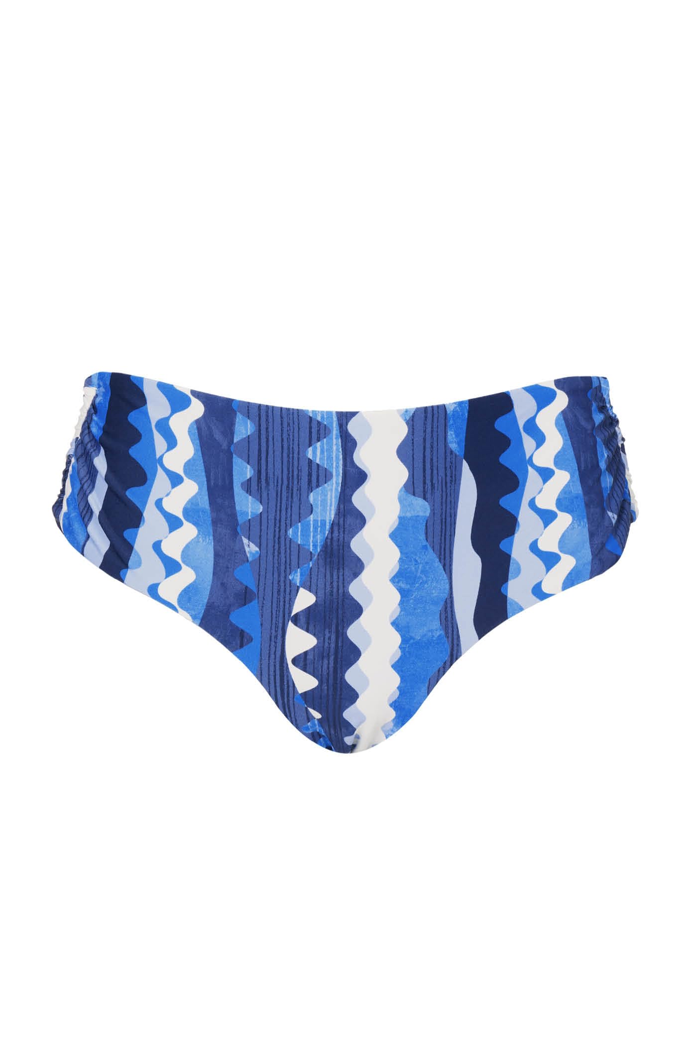 Goldenpoint Sea Symphony slip alto geometrico arricciato