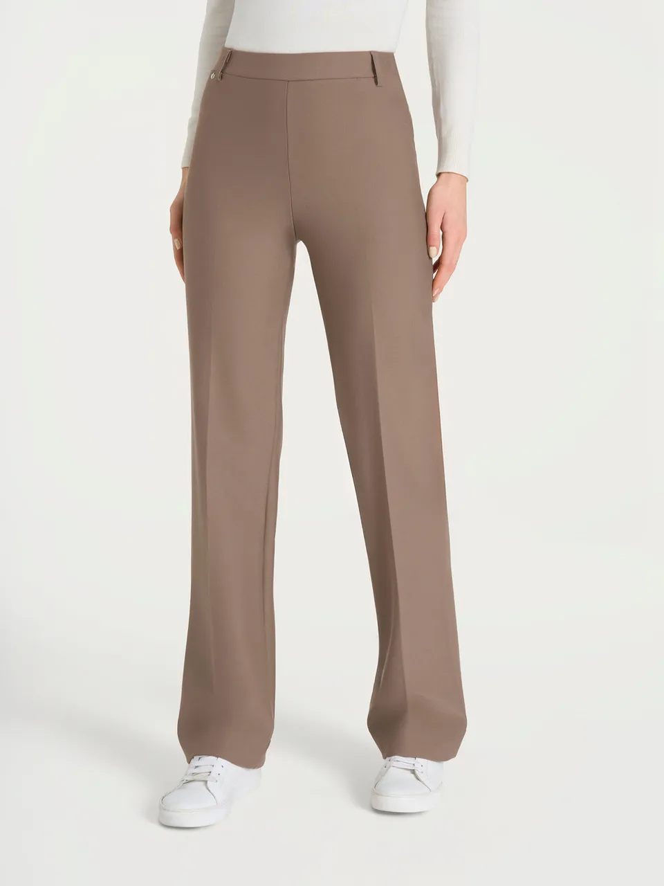 Ragno Compact Wide pantaloni palazzo donna pine bark