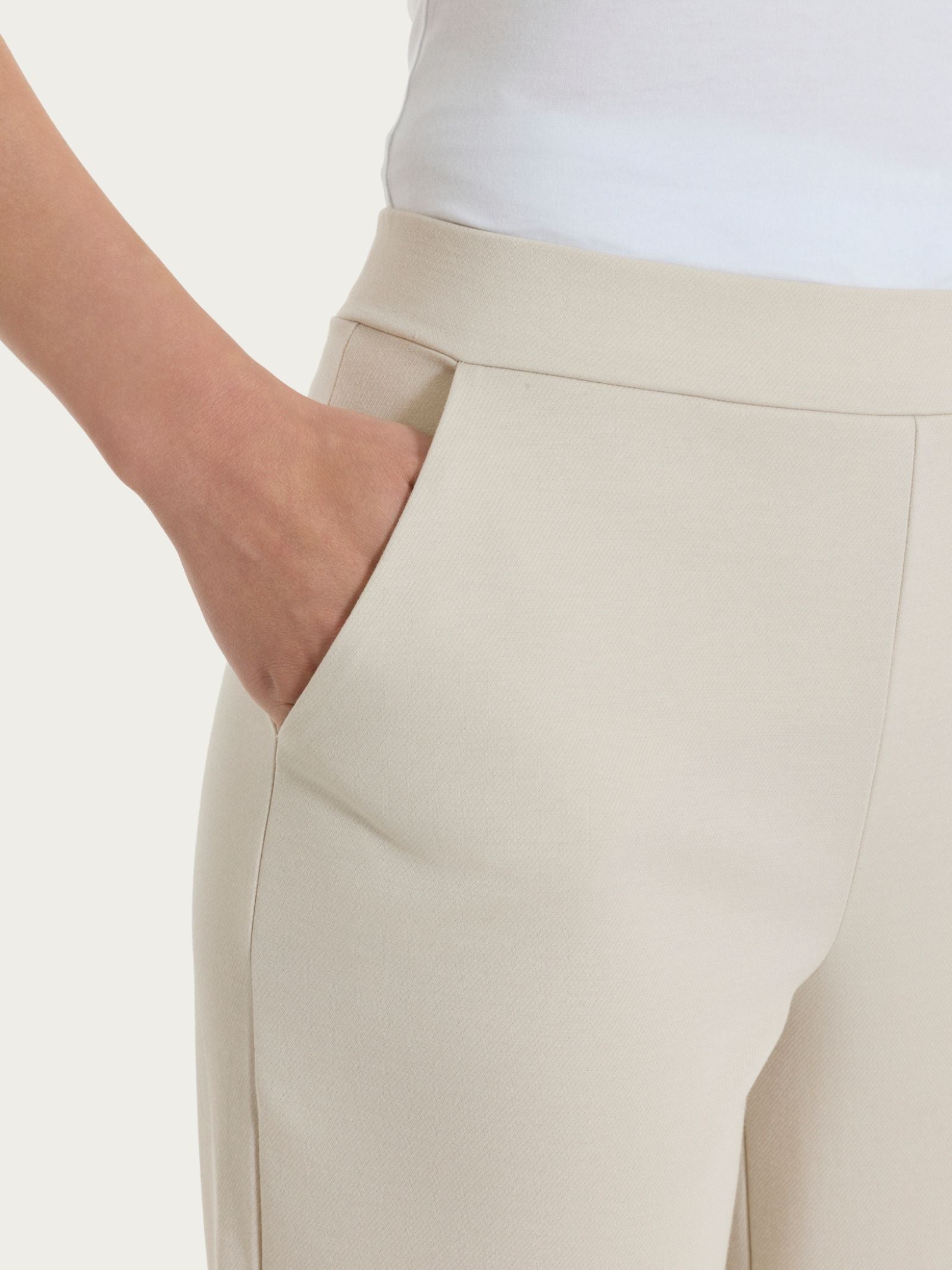 Ragno Jersey di Cotone pantalone ampio Champignon wide leg