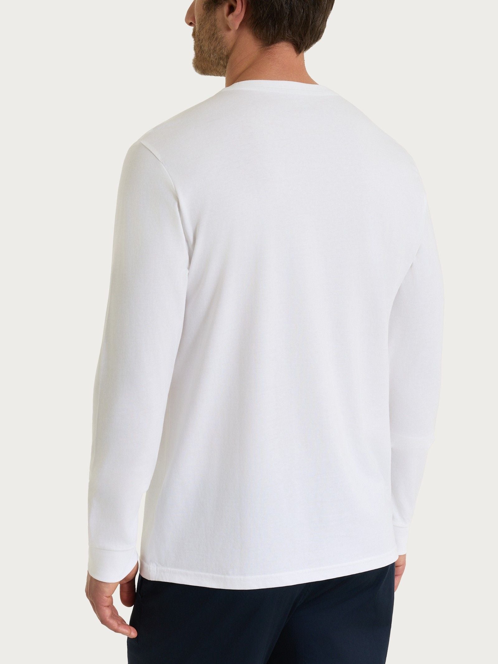 Ragno Heavy Duty Jersey maglietta manica lunga Bianco