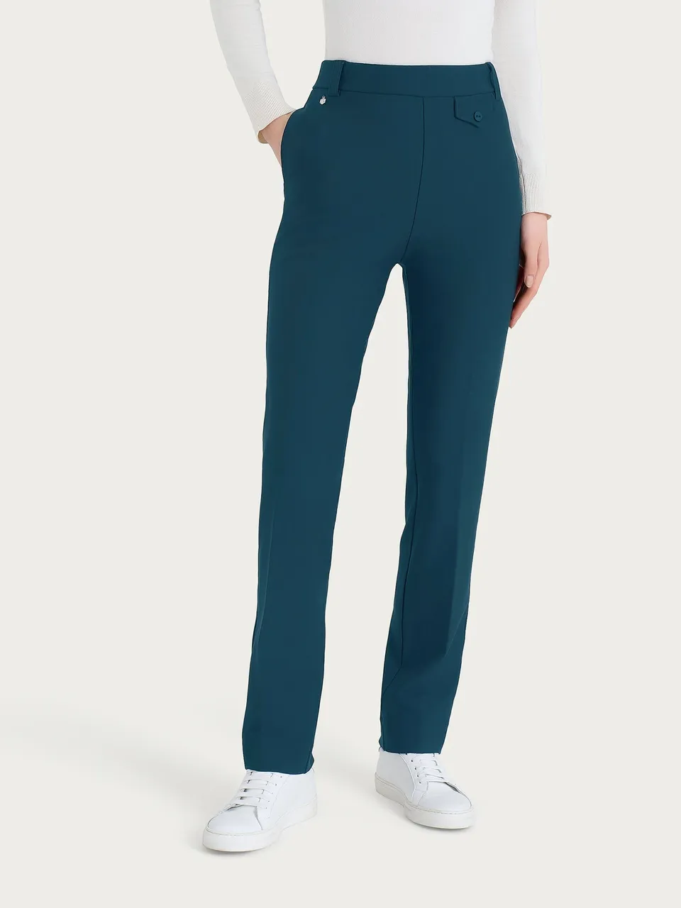 Ragno Compact Straight Leg pantalone donna Reflecting Pond caldo