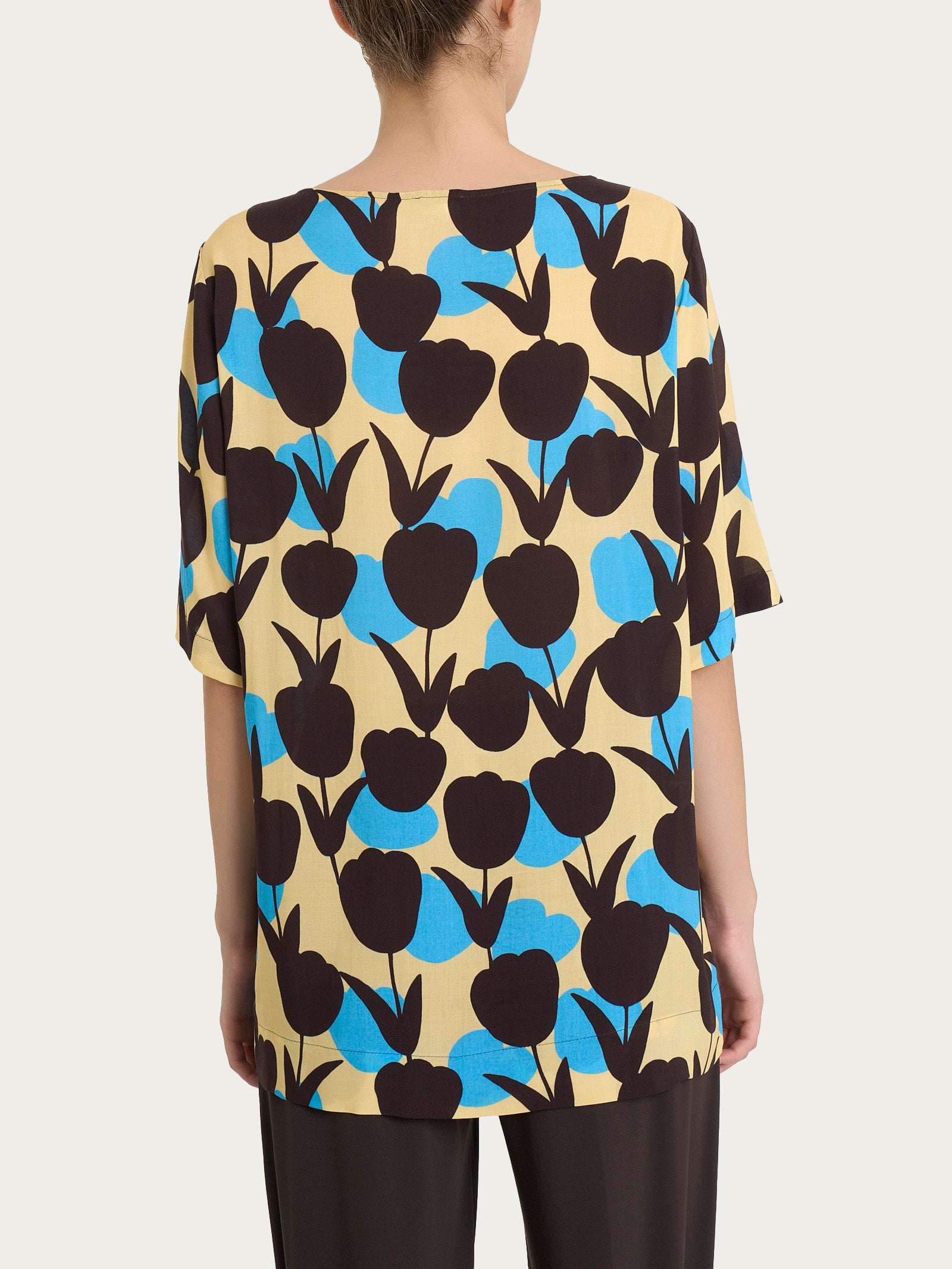 Ragno EcoSeta Blusa manica corta azure blue viscosa
