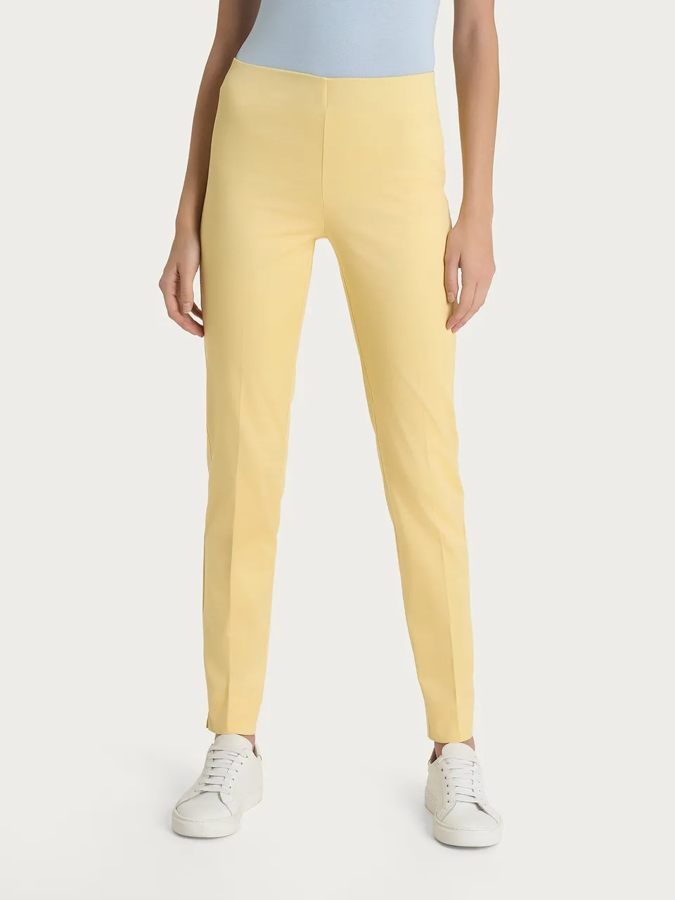 Ragno Satin Power pantalone sigaretta Pale Banana skinny