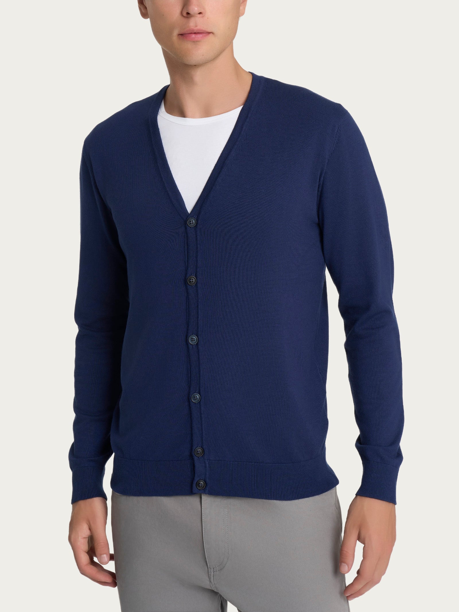Ragno Four Seasons Cardigan Misto Viscosa Blu Set Sail