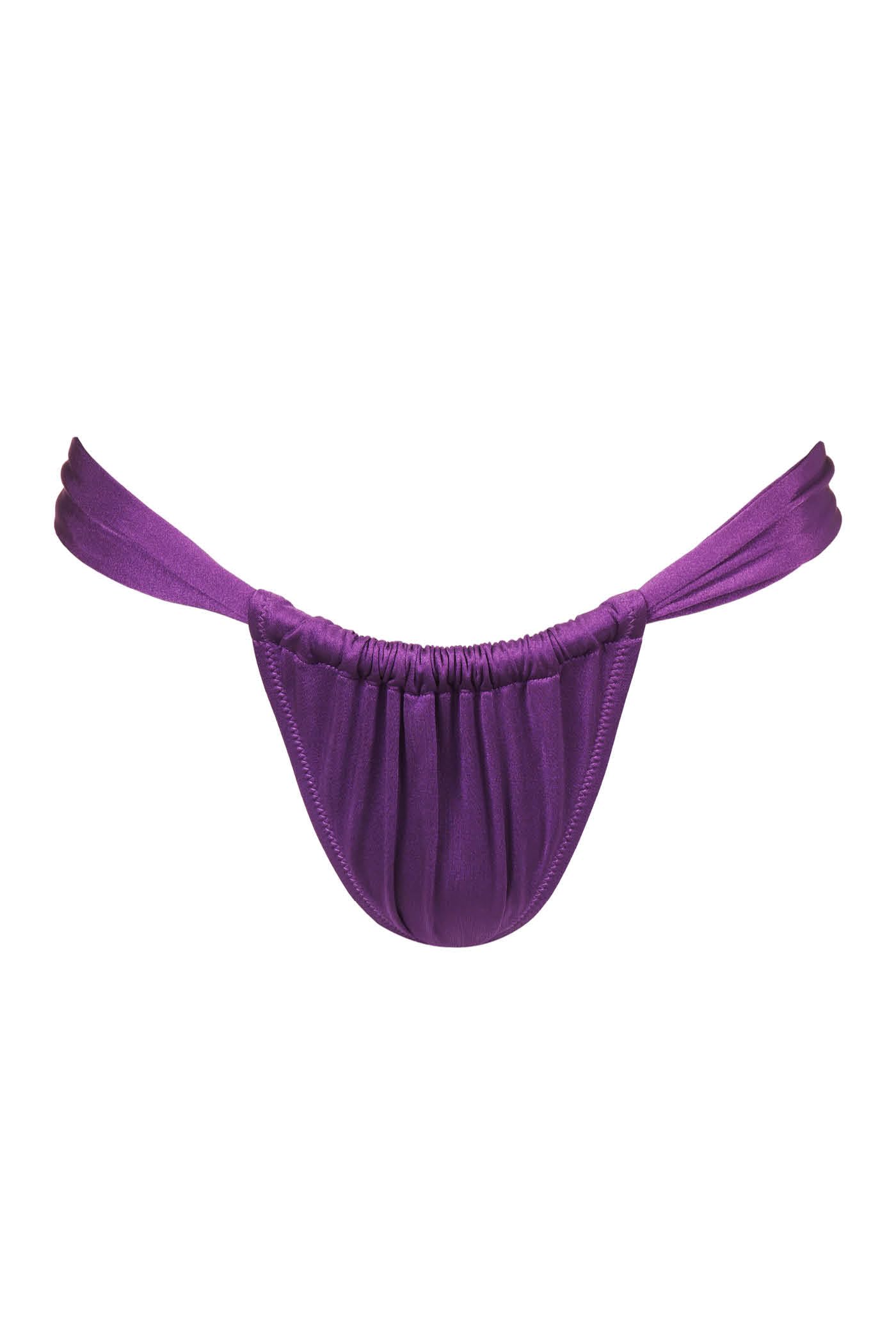 Goldenpoint slip bikini fianco basso tinta unita coulisse