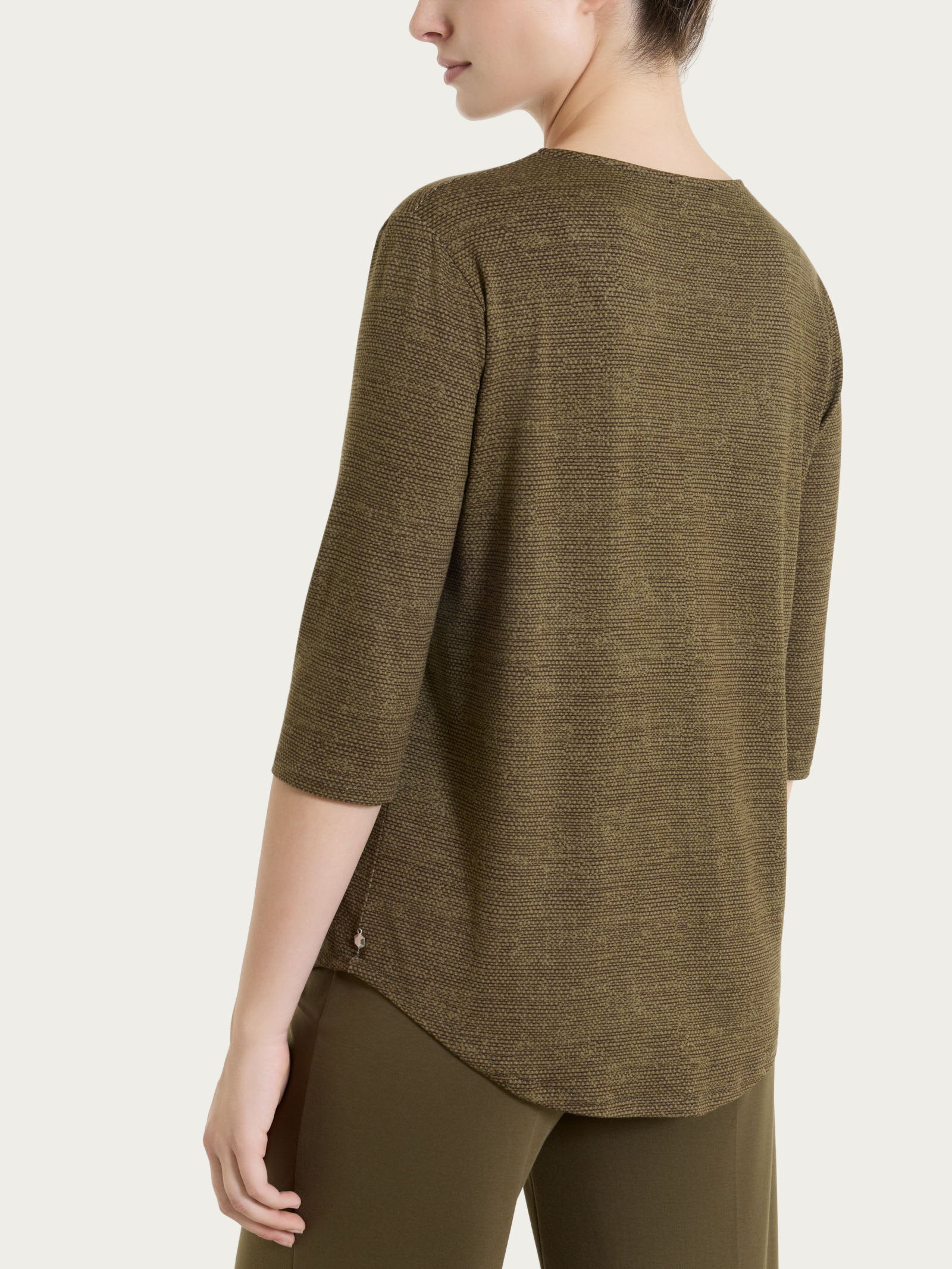 Ragno Perfetta Revolution Maglietta Collo Serafino Viscosa Military Olive