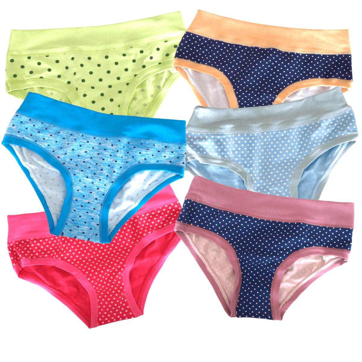 Lady C Emy slip bambina cotone 6 paia colori anallergici