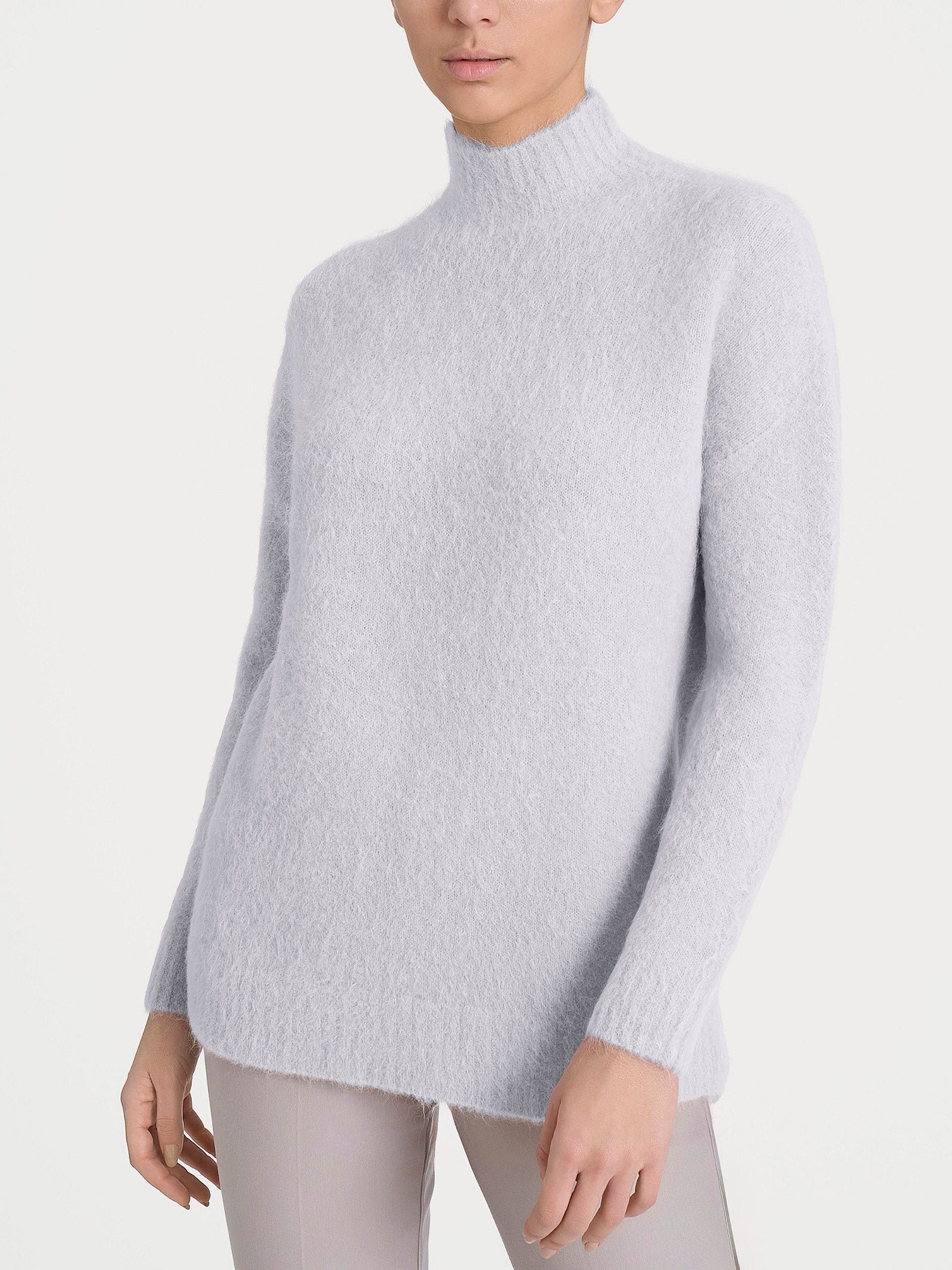 Ragno Misto Alpaca Lupetto maglia Grigio Perla donna